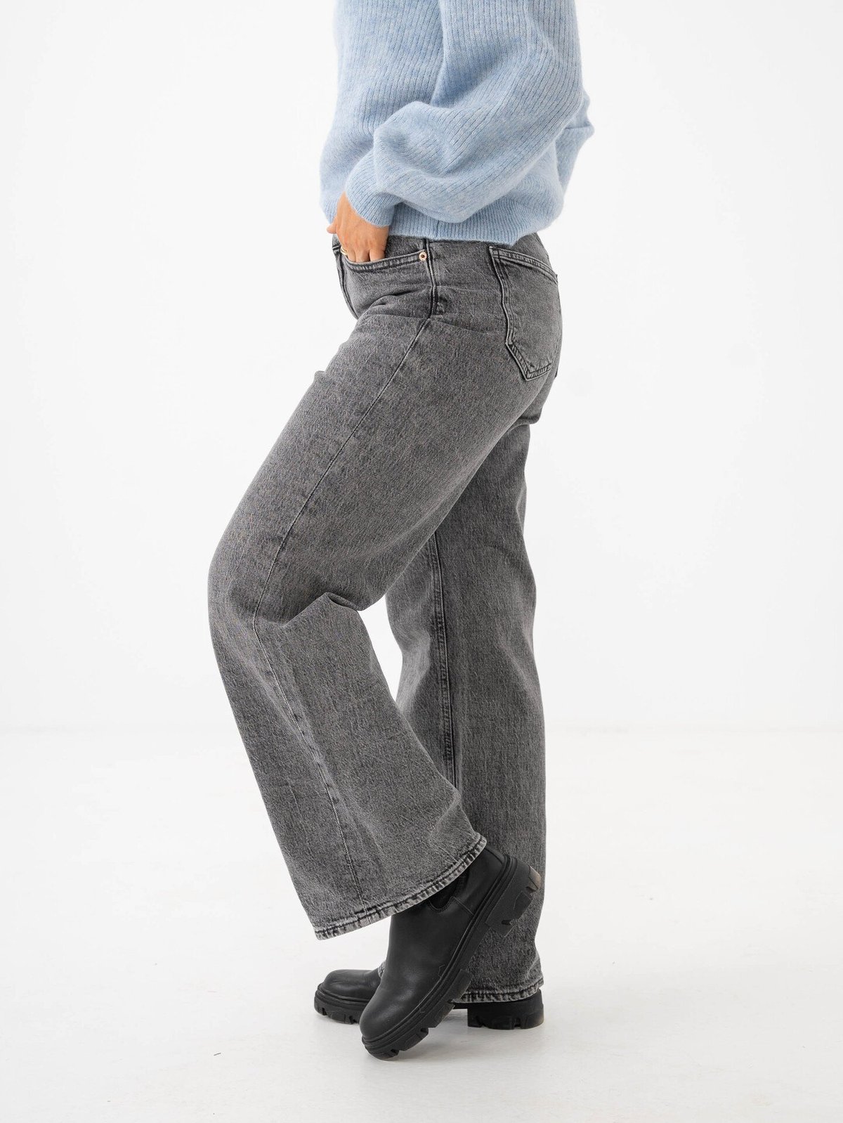 Vero Moda Tessa Wide Jeans Medium Grey Denim