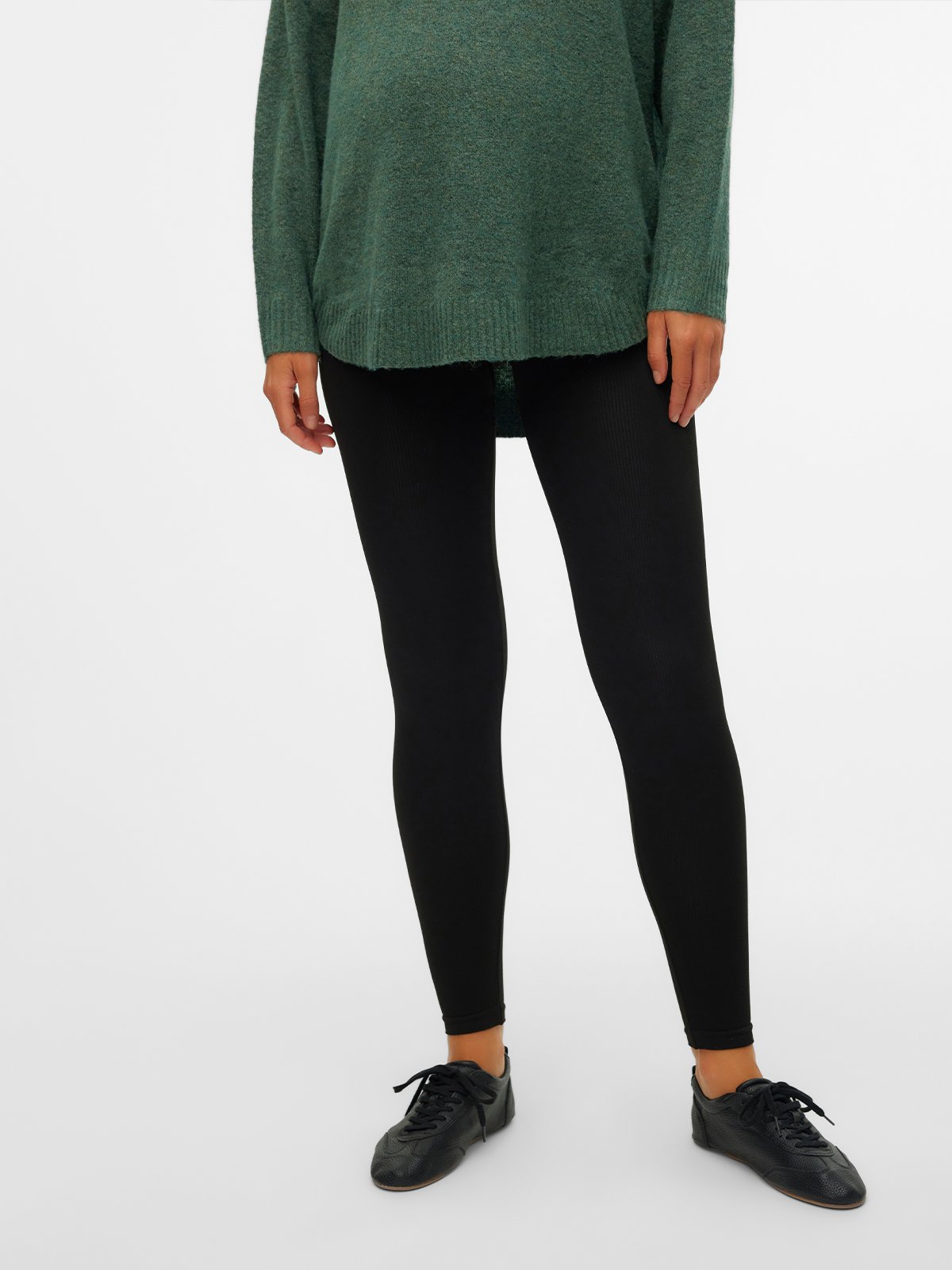 Vero Moda Maternity Isa High Waist Seamless Rib Leggings Sort