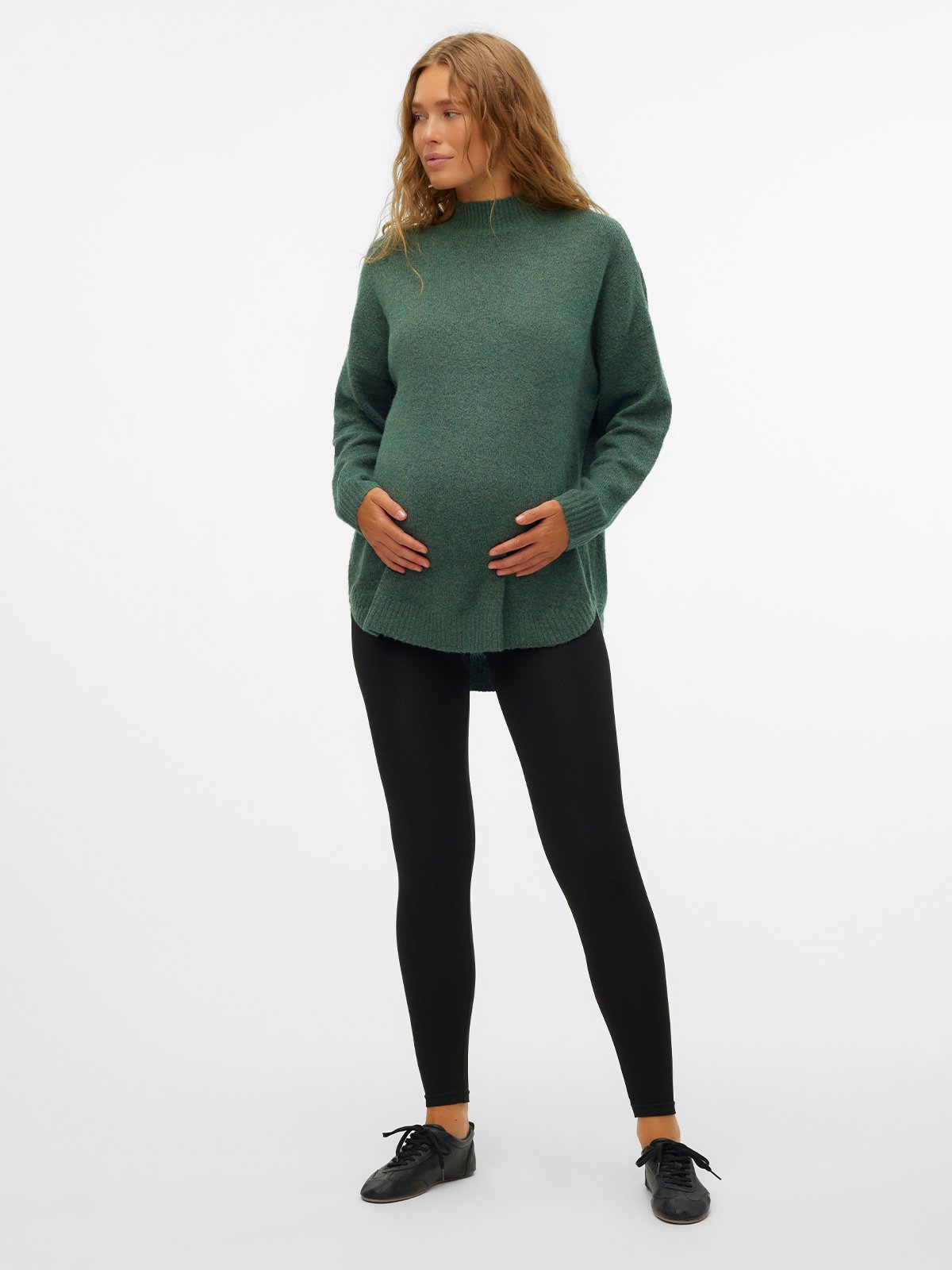 Vero Moda Maternity Isa High Waist Seamless Rib Leggings Sort