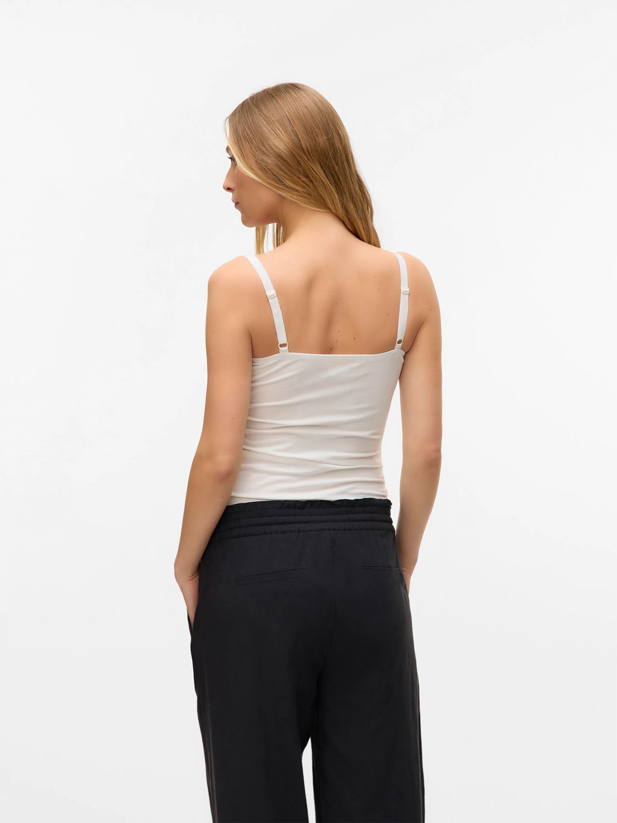 Vero Moda Maternity Kerrie Strap Top 2-Pack White / Black