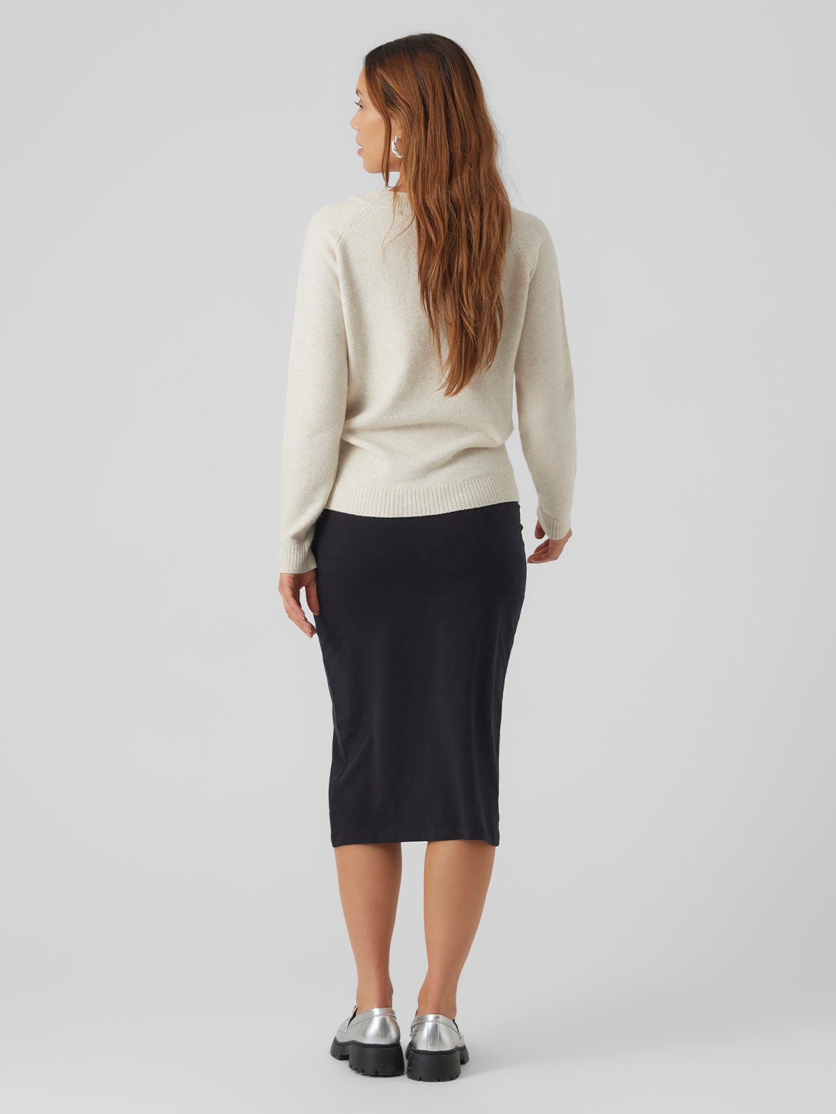 Vero Moda Maternity Doffy Long Sleeve O-Neck Blouse Birch