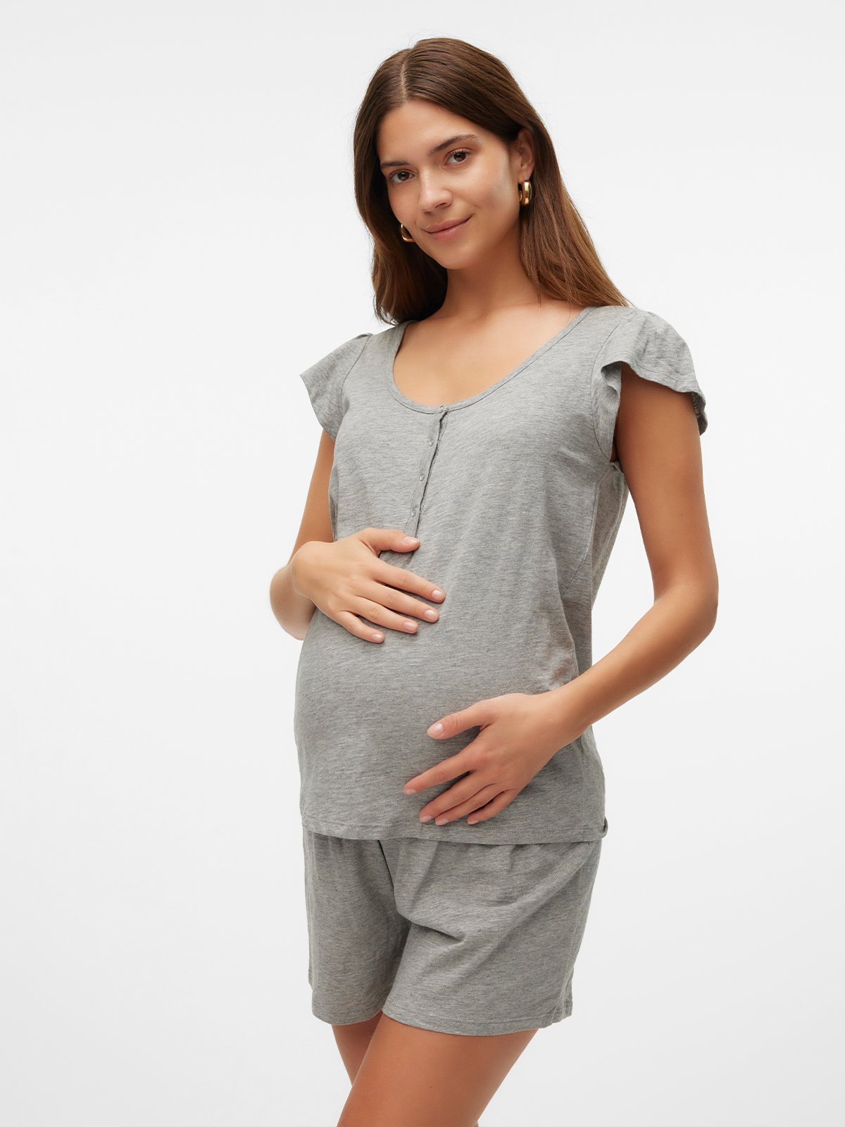 Vero Moda Maternity Mira Lia Jersey Pyjamas Grå