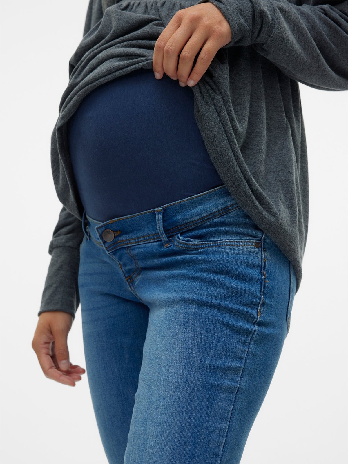 Vero Moda Maternity Mila Slim Jeans Medium Blue Denim