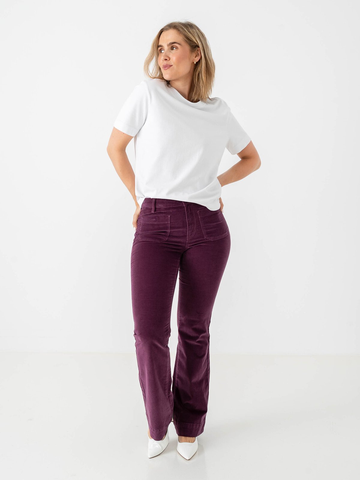 Wrangler Flare Potent Purple / Kordfløyel