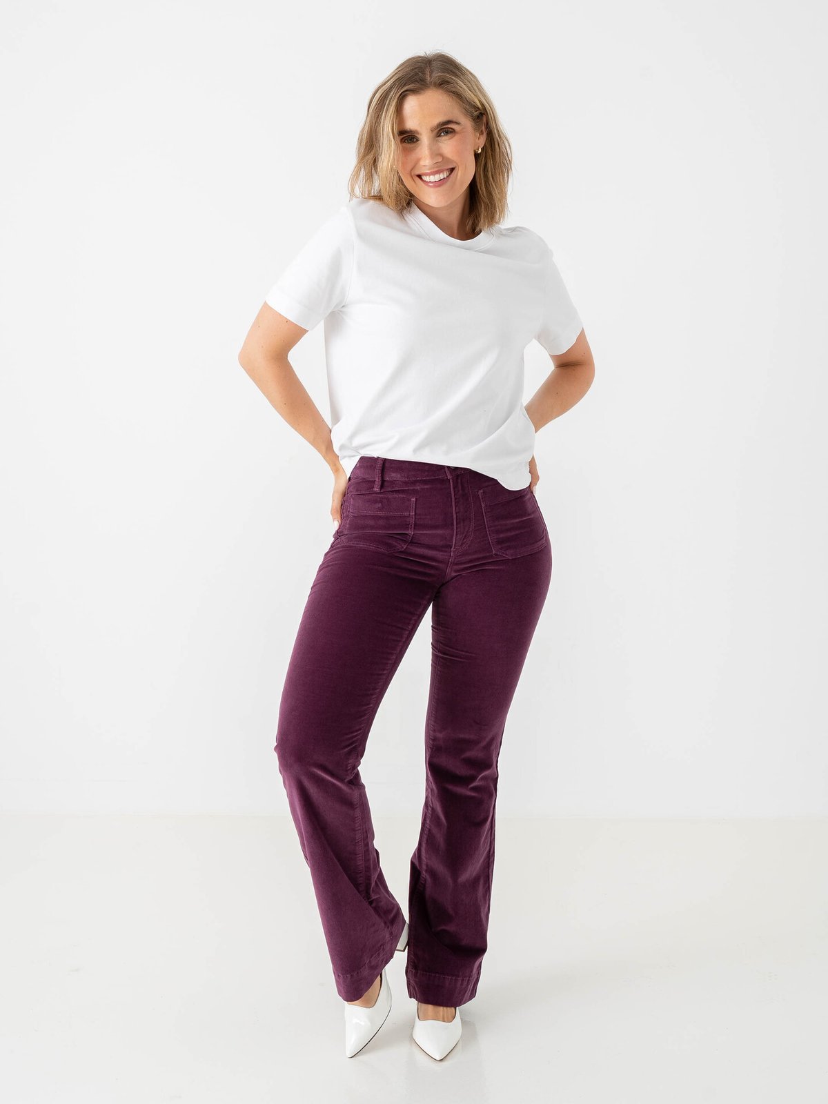 Wrangler Flare Potent Purple / Kordfløyel