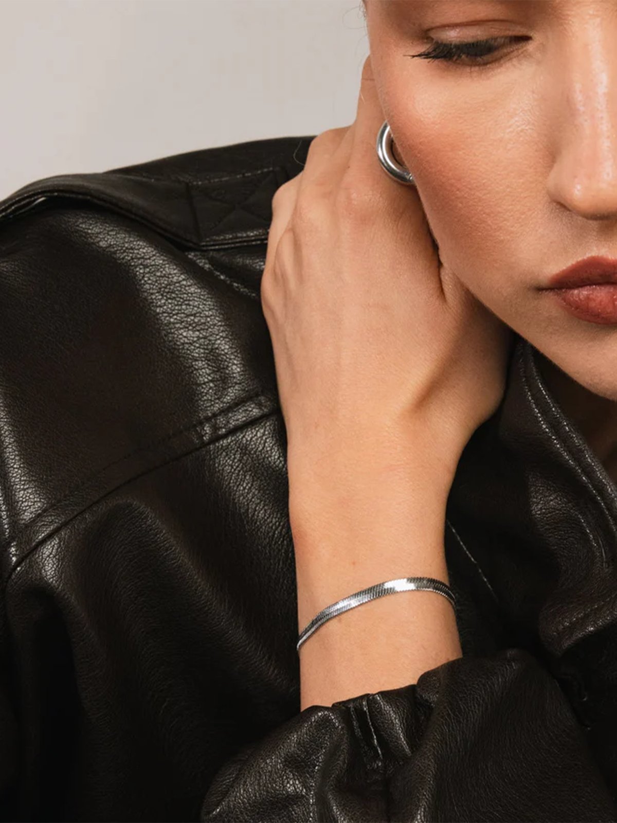 Who Is She Bone Bracelet Silver Silver