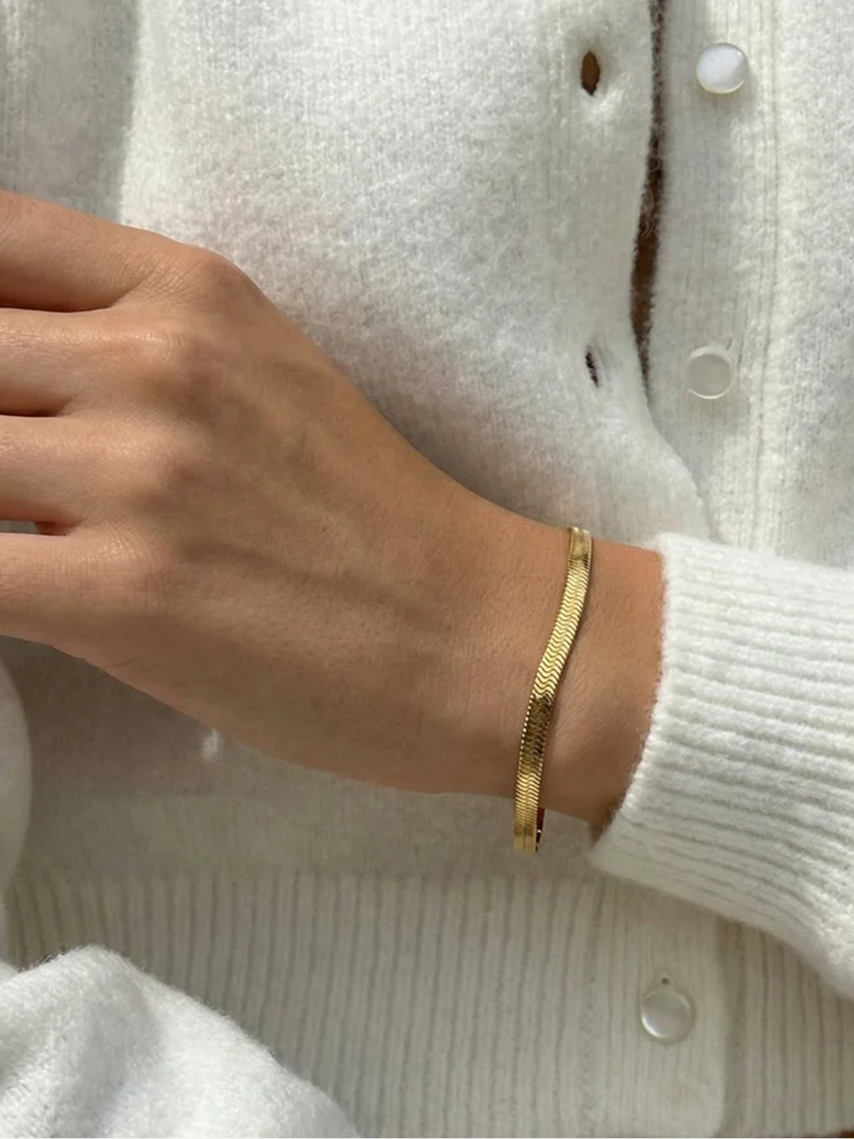 Who Is She Bone Bracelet Gold Gold