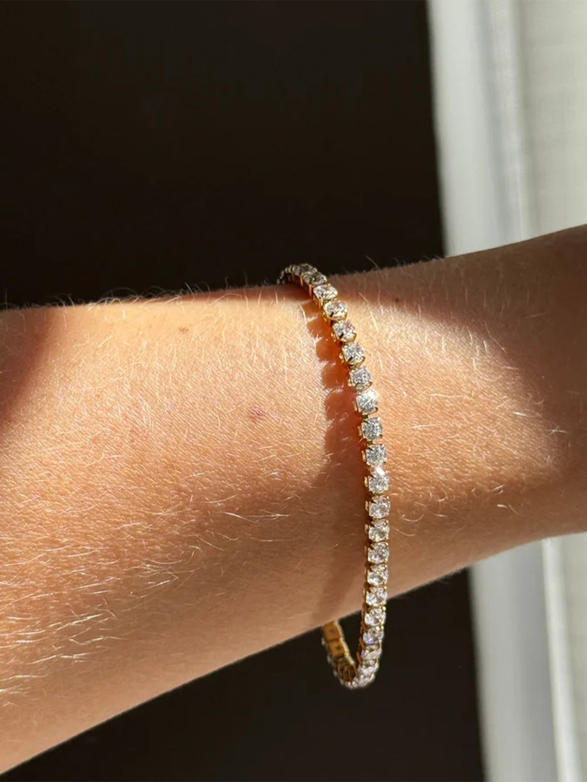 Who Is She Tennis Bracelet Gold