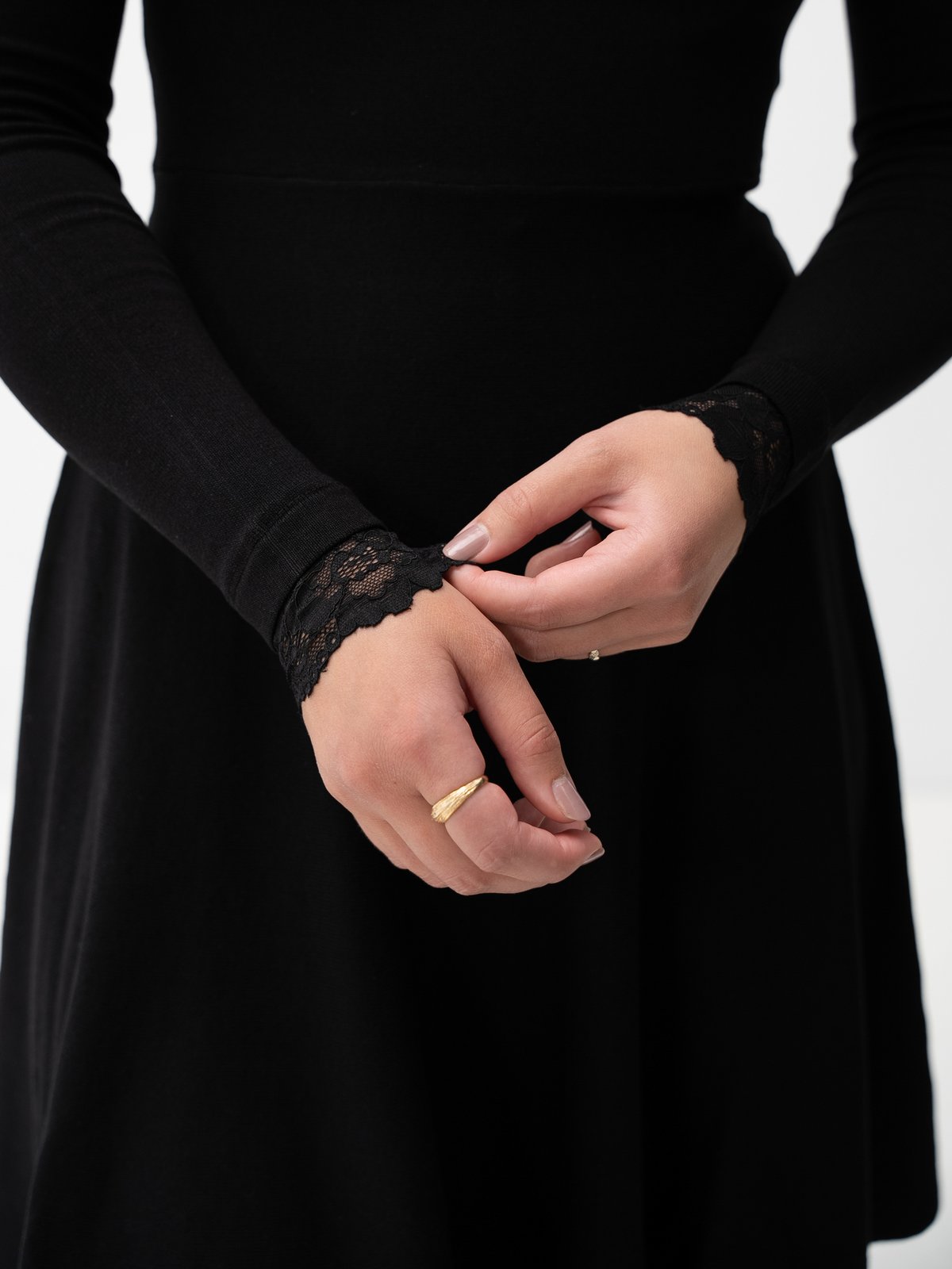 Y.A.S Becco Long Sleeve Knit Dress Black