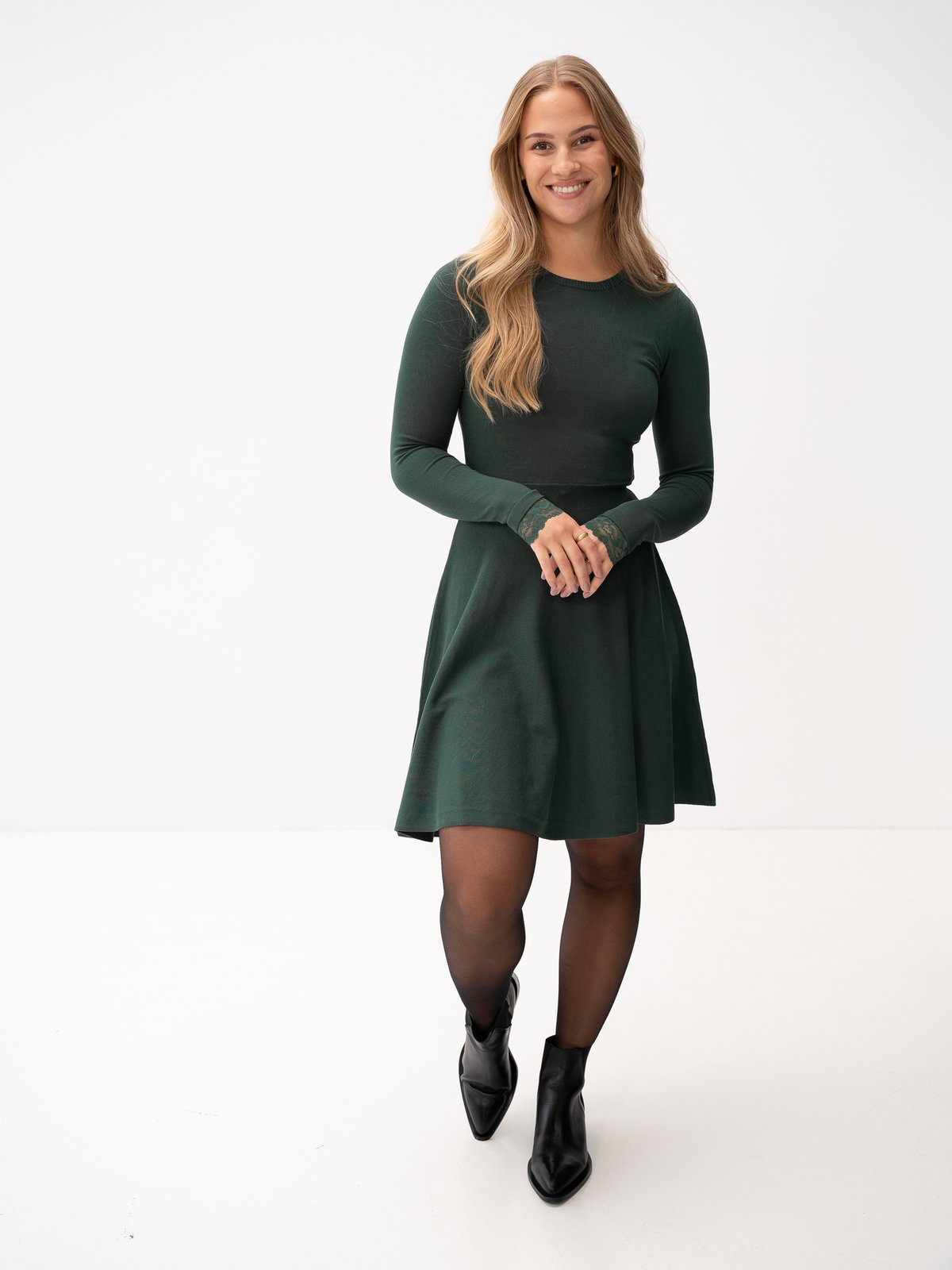 Y.A.S Becco Long Sleeve Knit Dress Sycamore