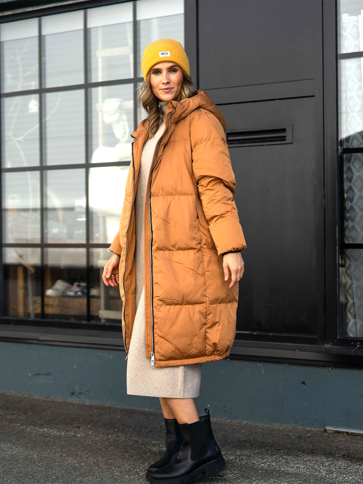 Y.A.S Millys Down Jacket Brown Sugar