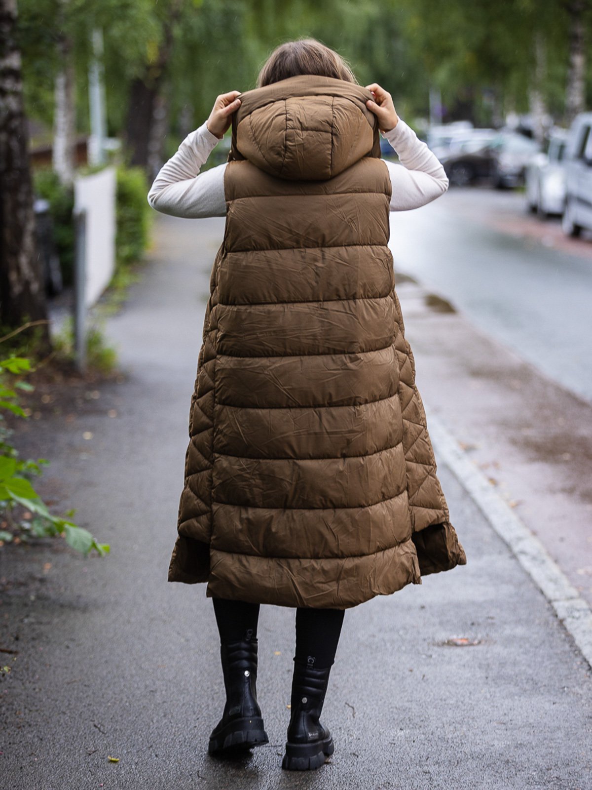 Y.A.S Lira Padded Vest Teak
