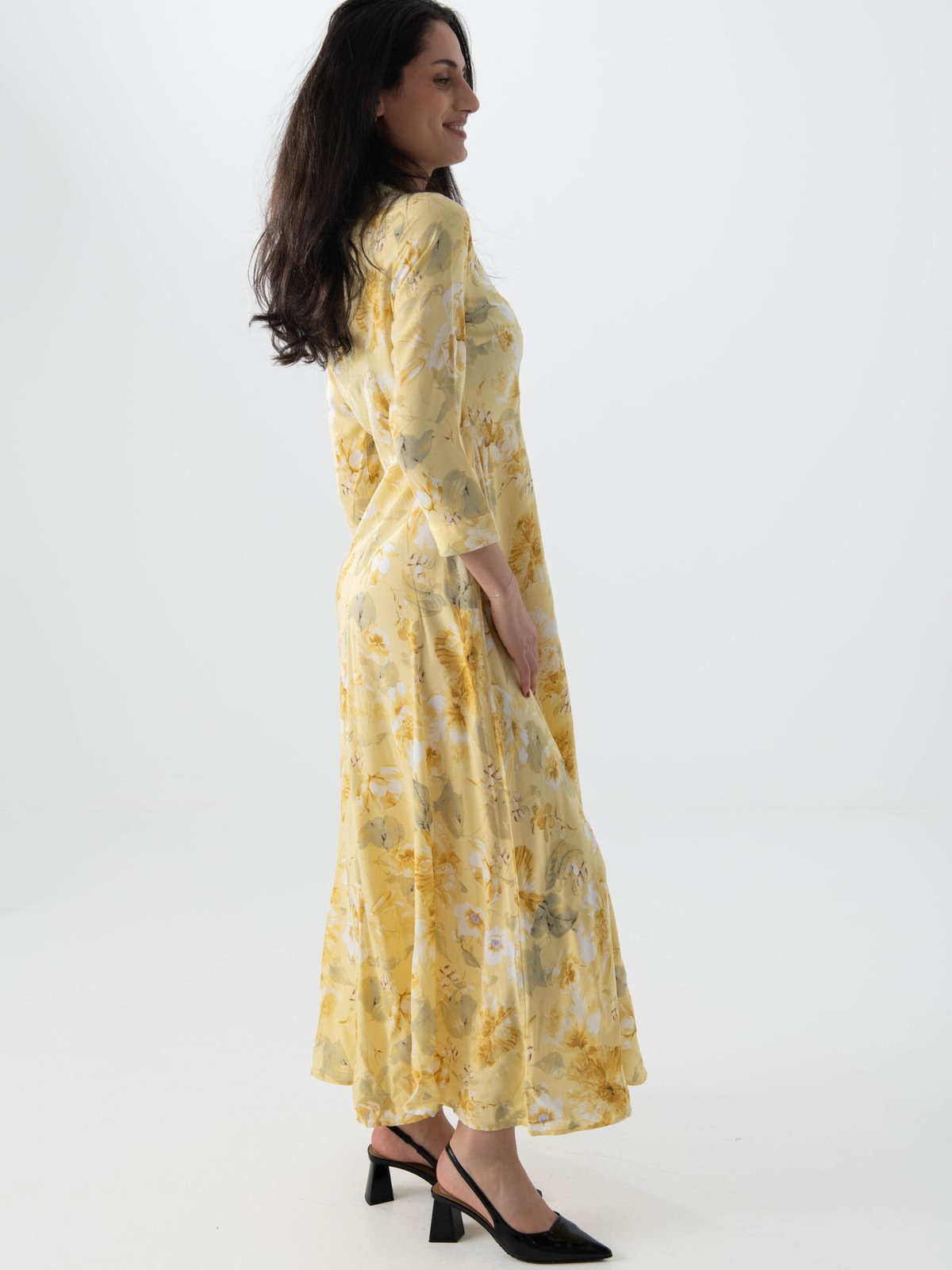 Y.A.S Savanna Long Shirt Dress Pale Banana
