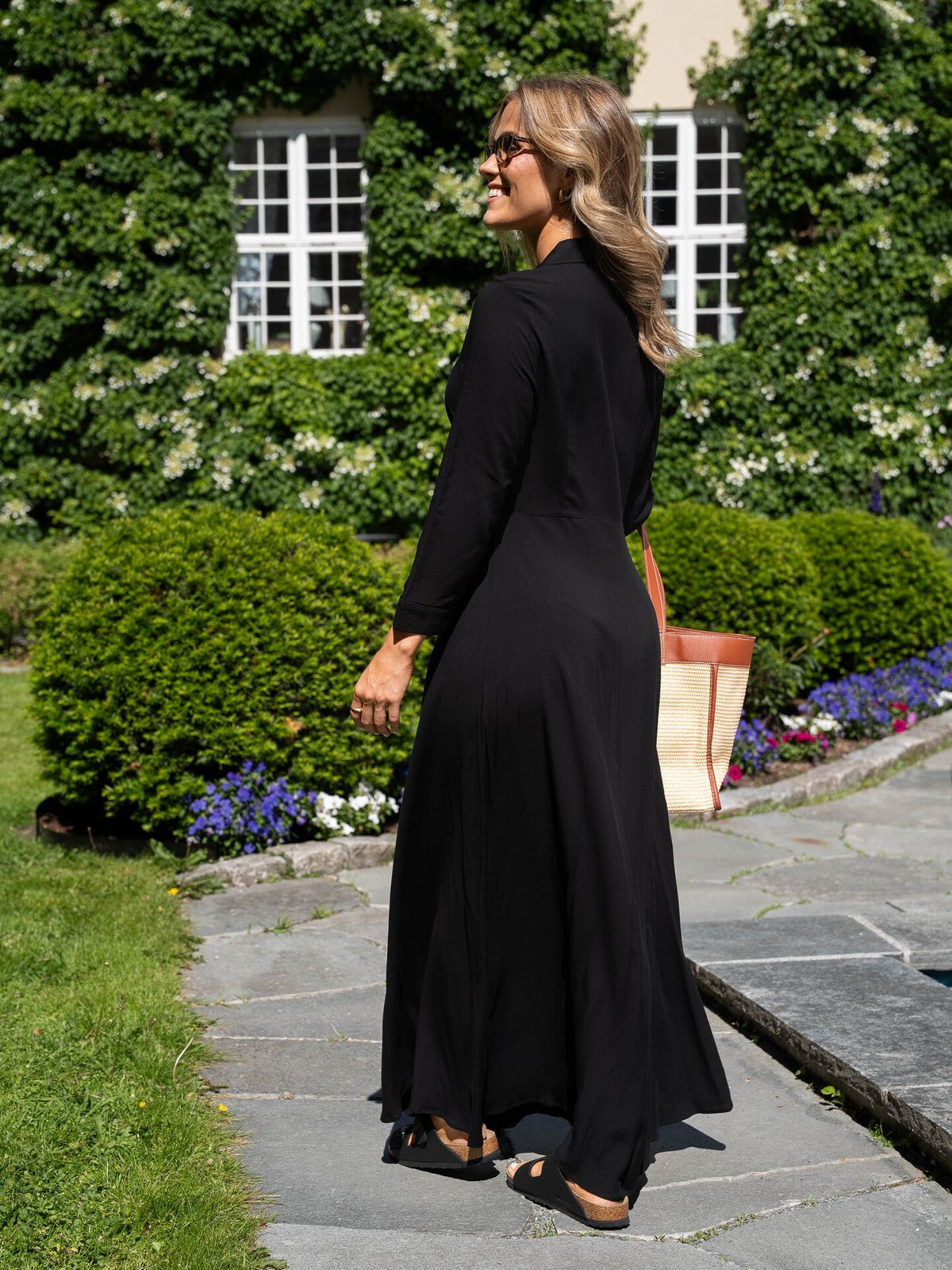 Y.A.S Savanna Long Shirt Dress Black