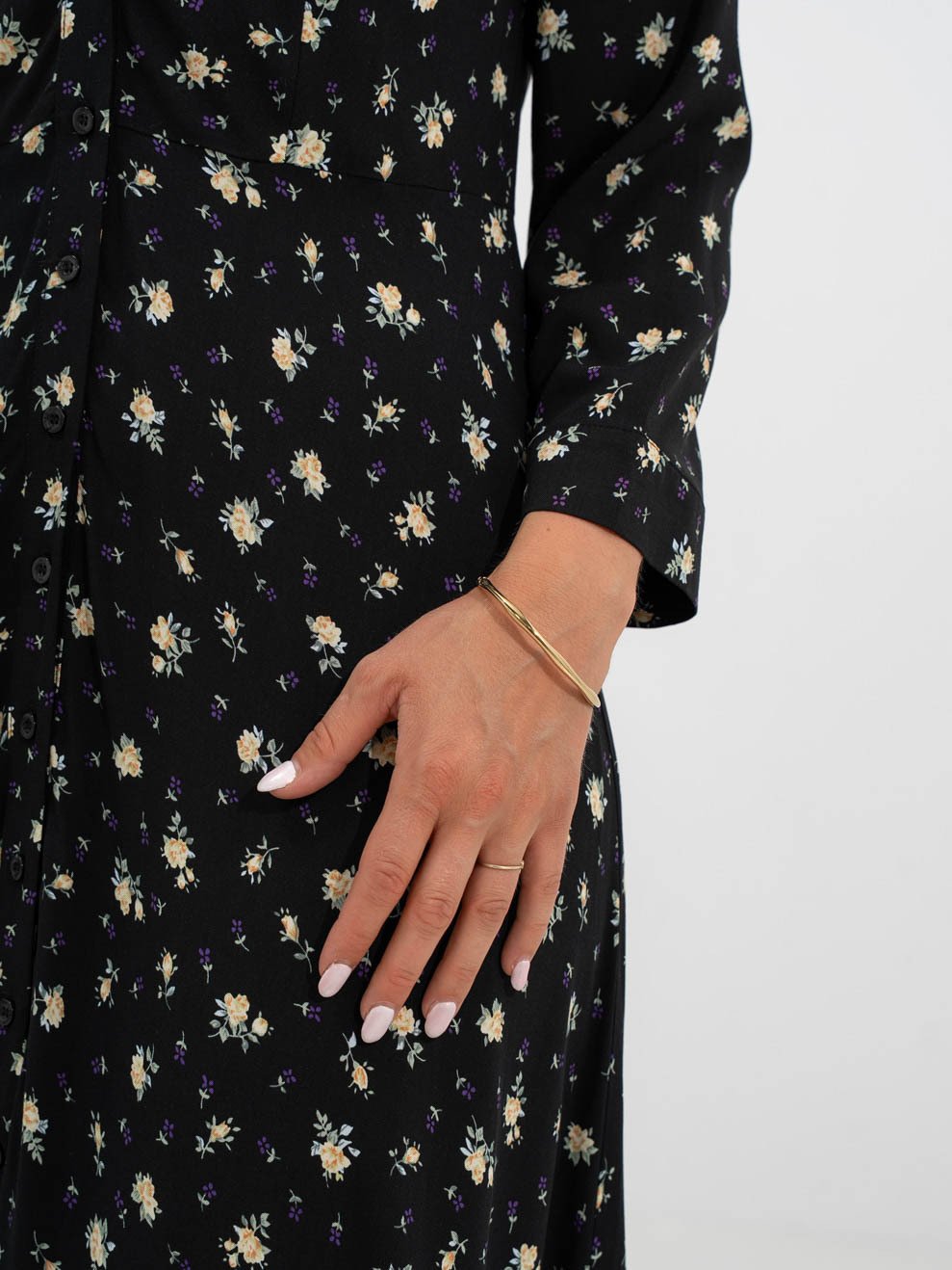 Y.A.S Savanna Long Shirt Dress Black Petia