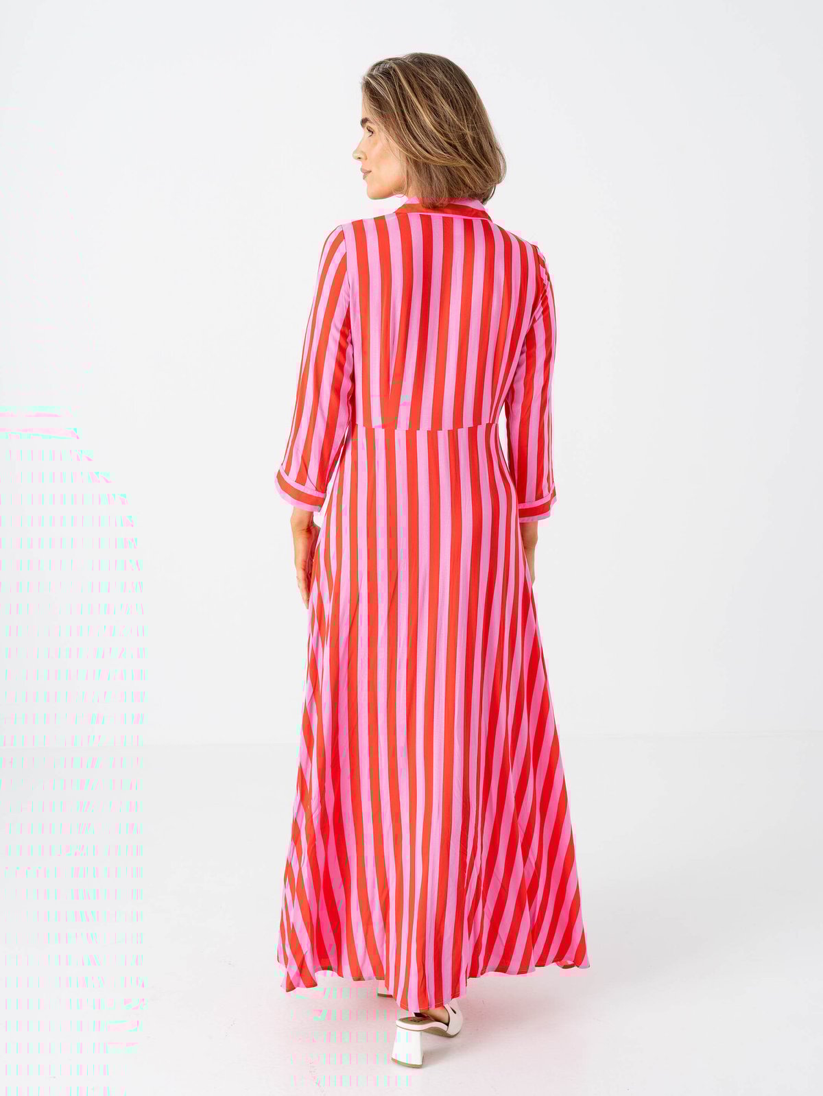 Y.A.S Savanna Long Shirt Dress Rosa