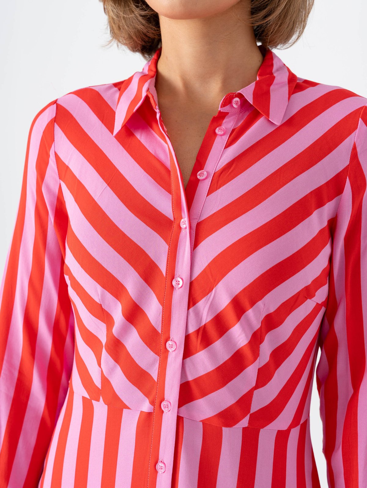 Y.A.S Savanna Long Shirt Dress Rosa