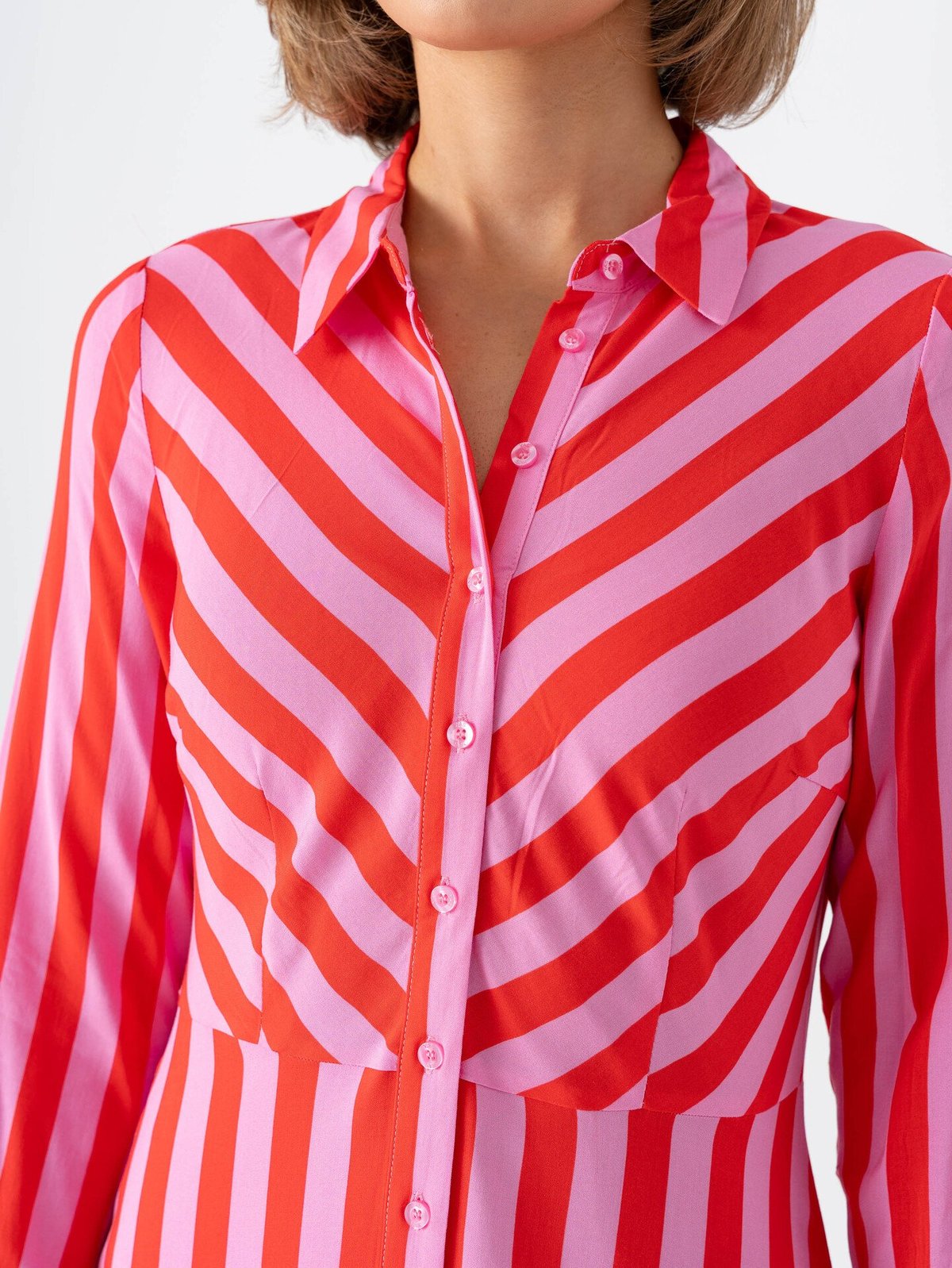 Y.A.S Savanna Long Shirt Dress Rosa