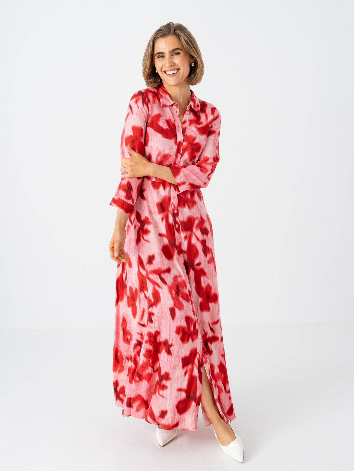 Y.A.S Savanna Long Shirt Dress Moonlite Mauve Cammy