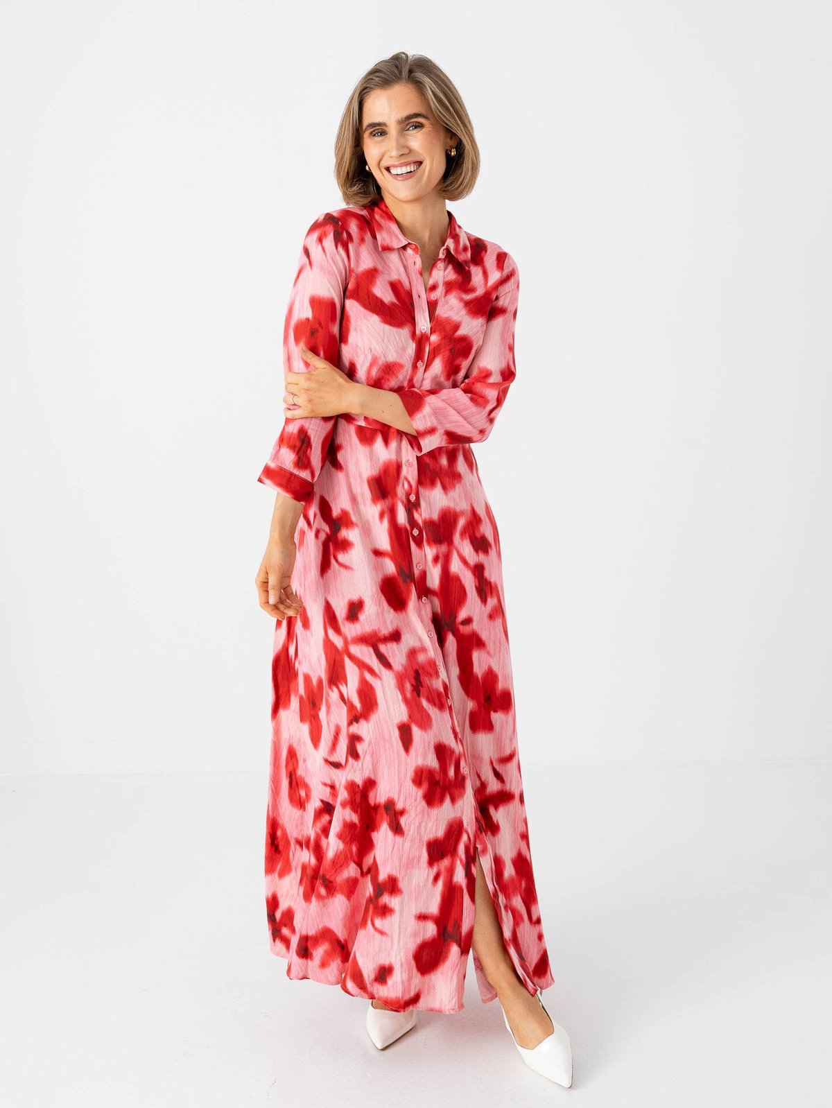 Y.A.S Savanna Long Shirt Dress Moonlite Mauve Cammy