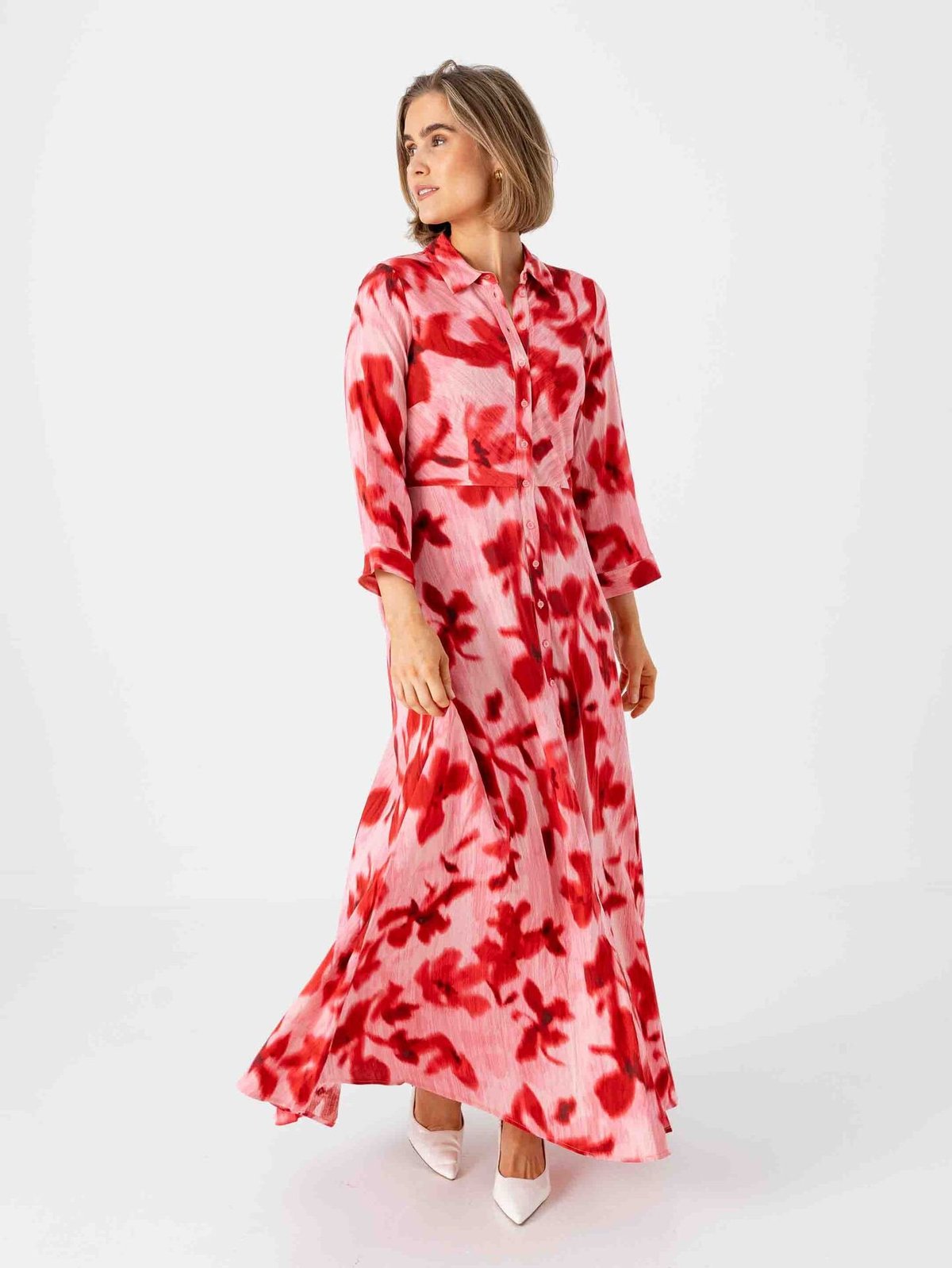 Y.A.S Savanna Long Shirt Dress Moonlite Mauve Cammy