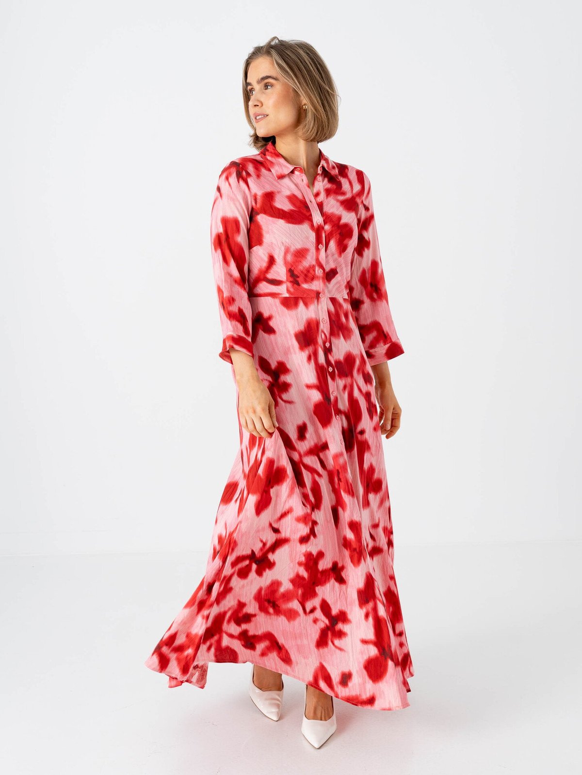 Y.A.S Savanna Long Shirt Dress Moonlite Mauve Cammy