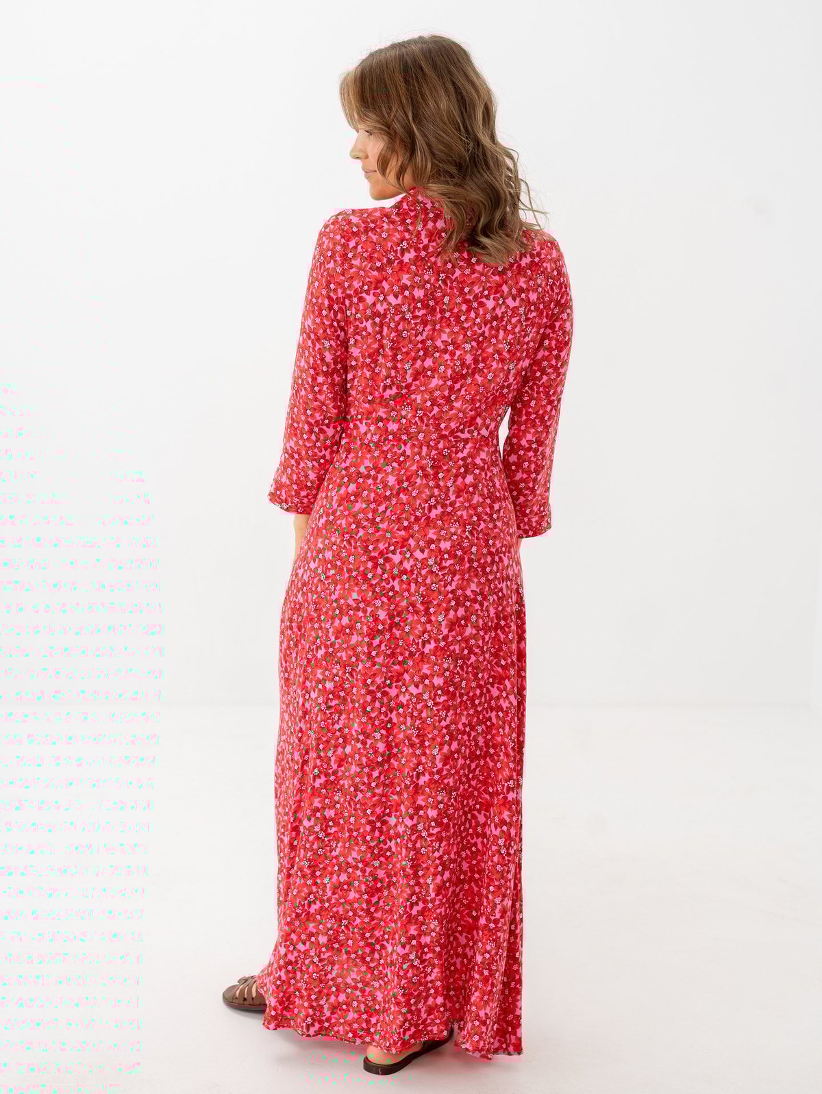 Y.A.S Savanna Long Shirt Dress Cyclamen Polly print