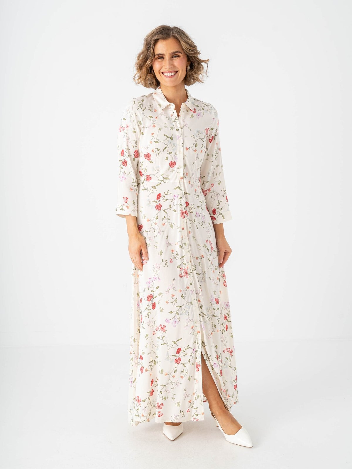 Y.A.S Savanna Long Shirt Dress Pristine Botalia