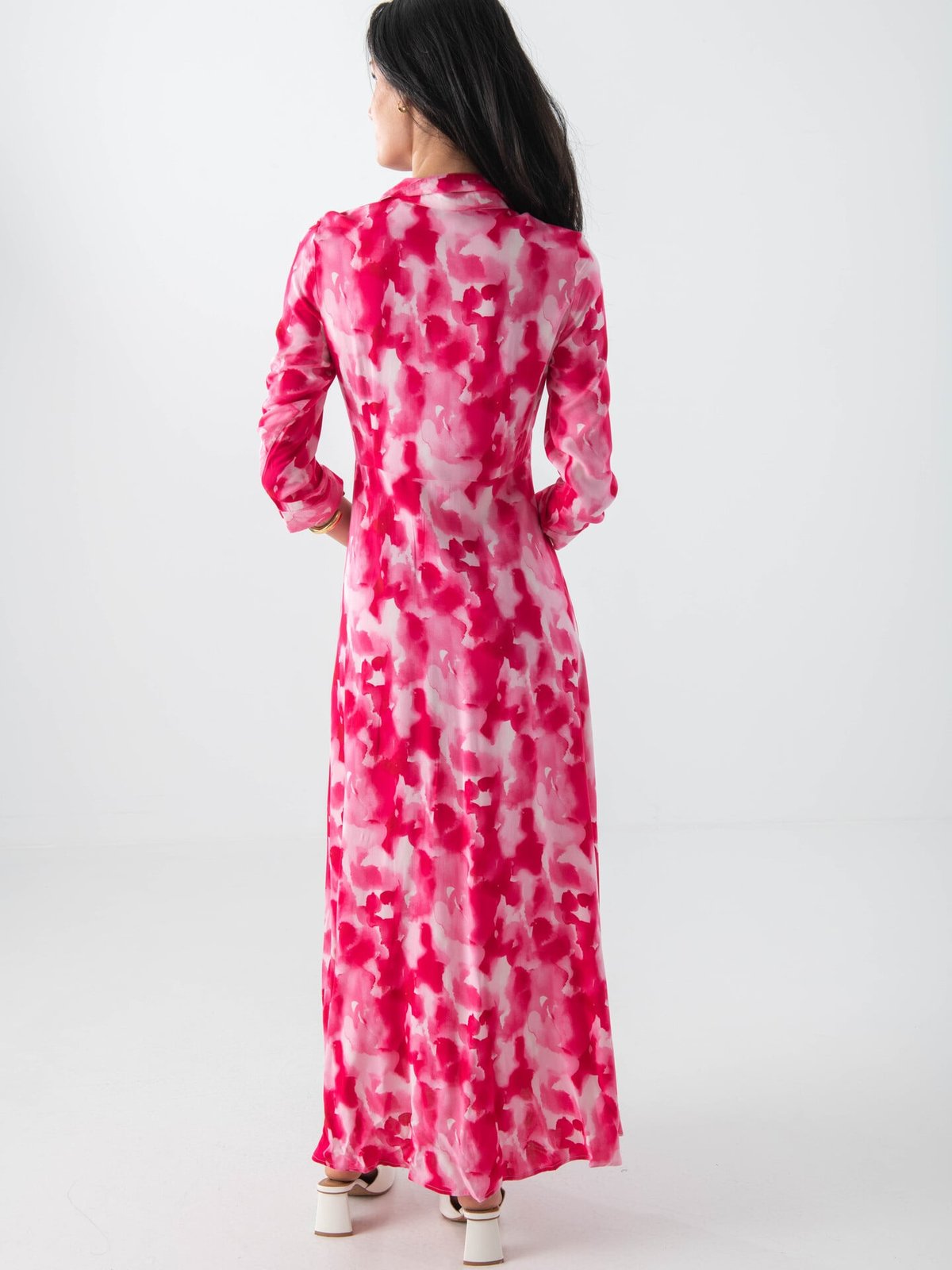 Y.A.S Savanna Long Shirt Dress Sachet Pink