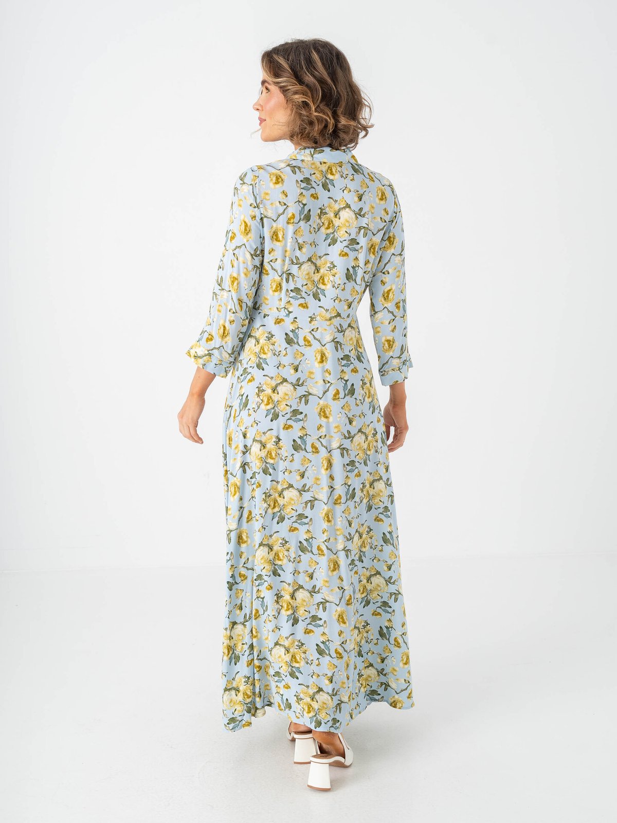 Y.A.S Savanna Long Shirt Dress Skyway