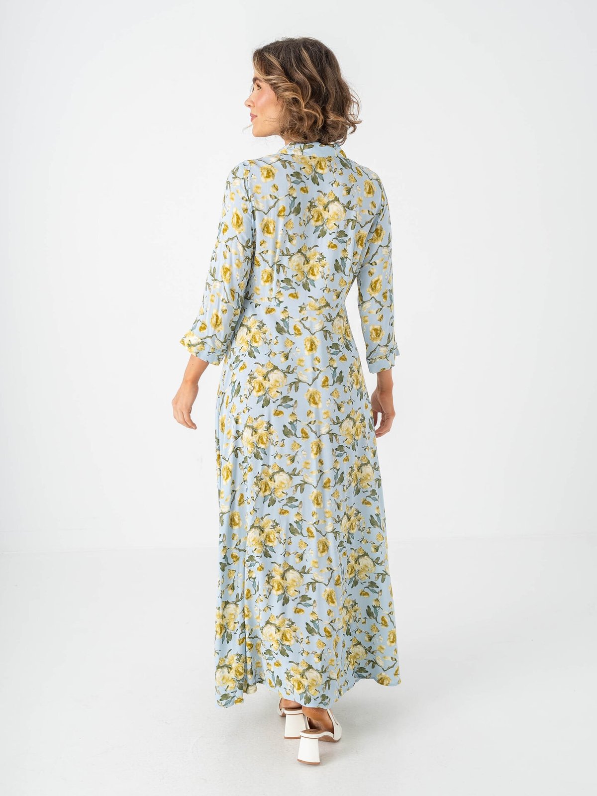 Y.A.S Savanna Long Shirt Dress Skyway
