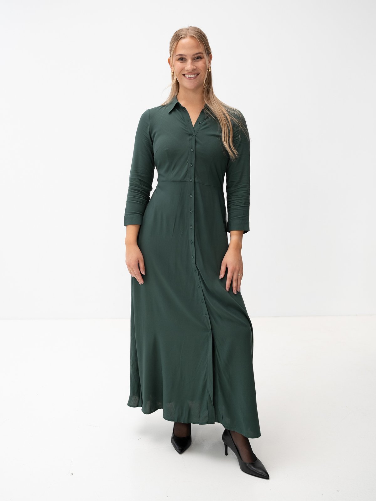 Y.A.S Savanna Long Shirt Dress Sycamore