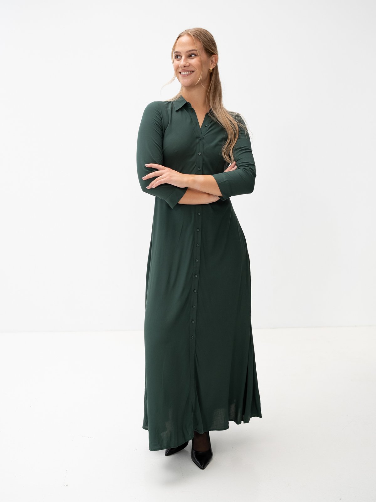 Y.A.S Savanna Long Shirt Dress Sycamore