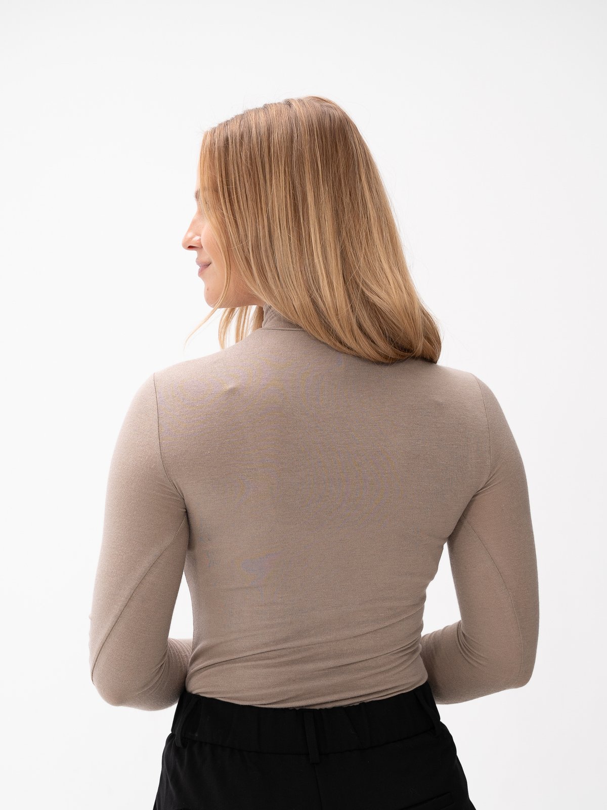 Y.A.S Woola Long Sleeve High Neck Top Fungi