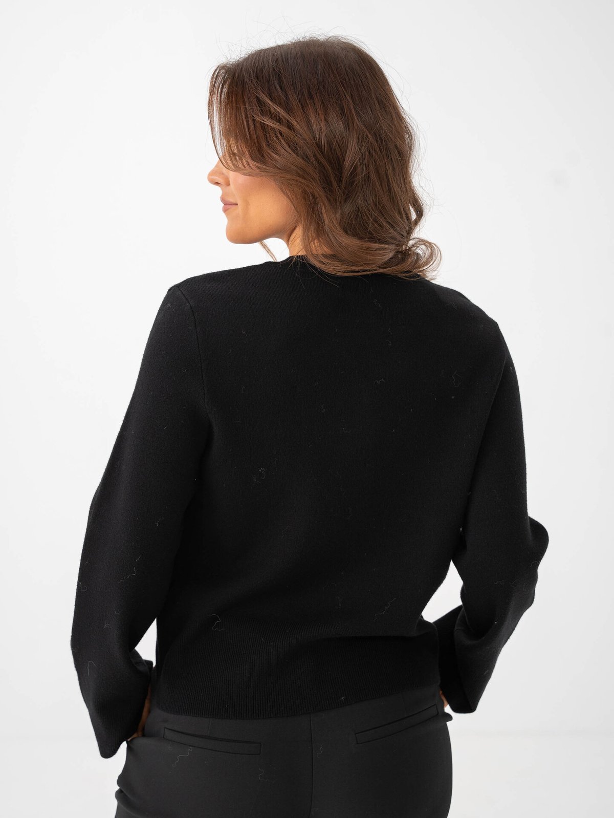 Y.A.S Pimi Long Sleeve Knit Cardigan Black