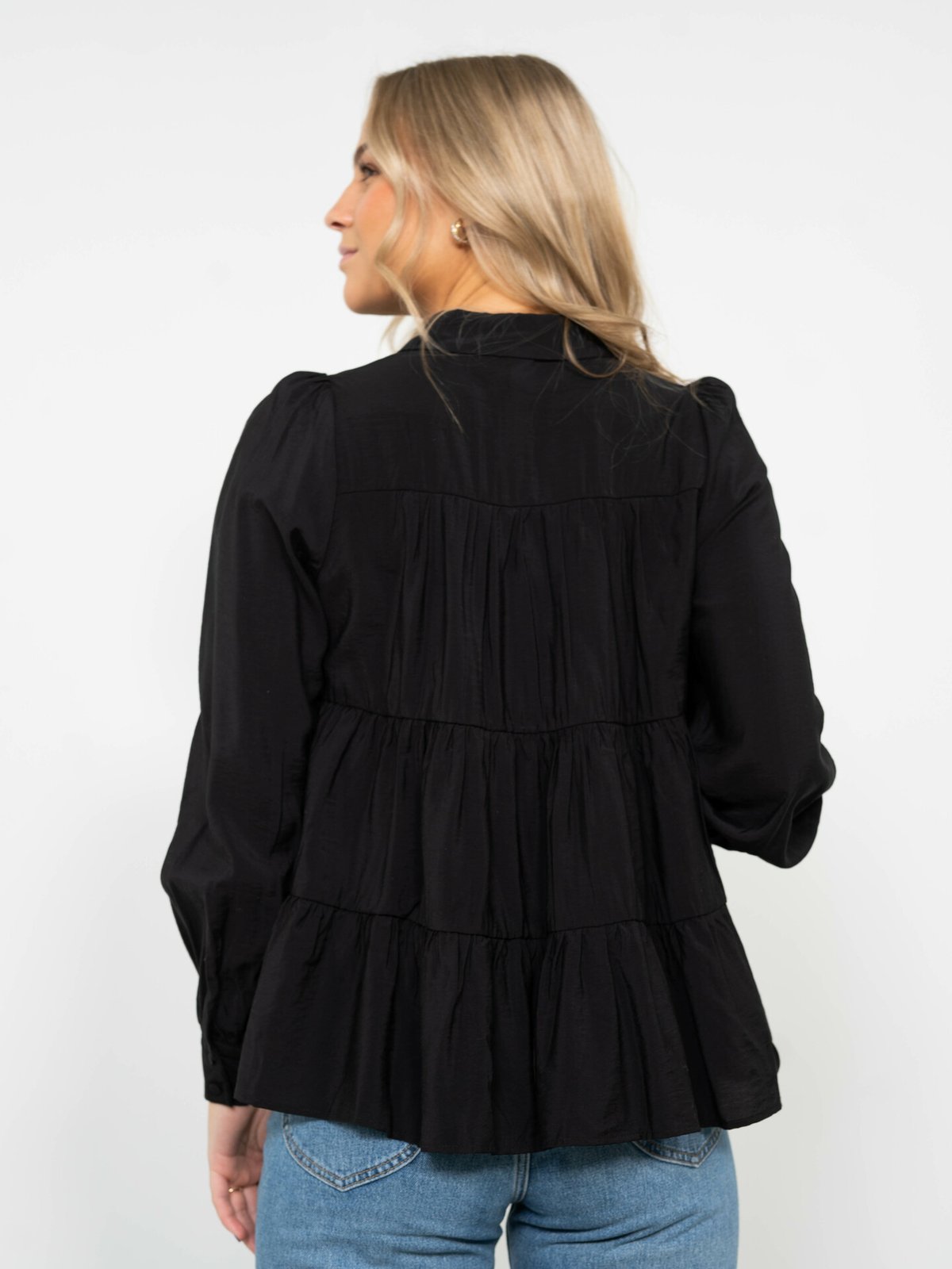 Y.A.S Pala Long Sleeve Shirt Black