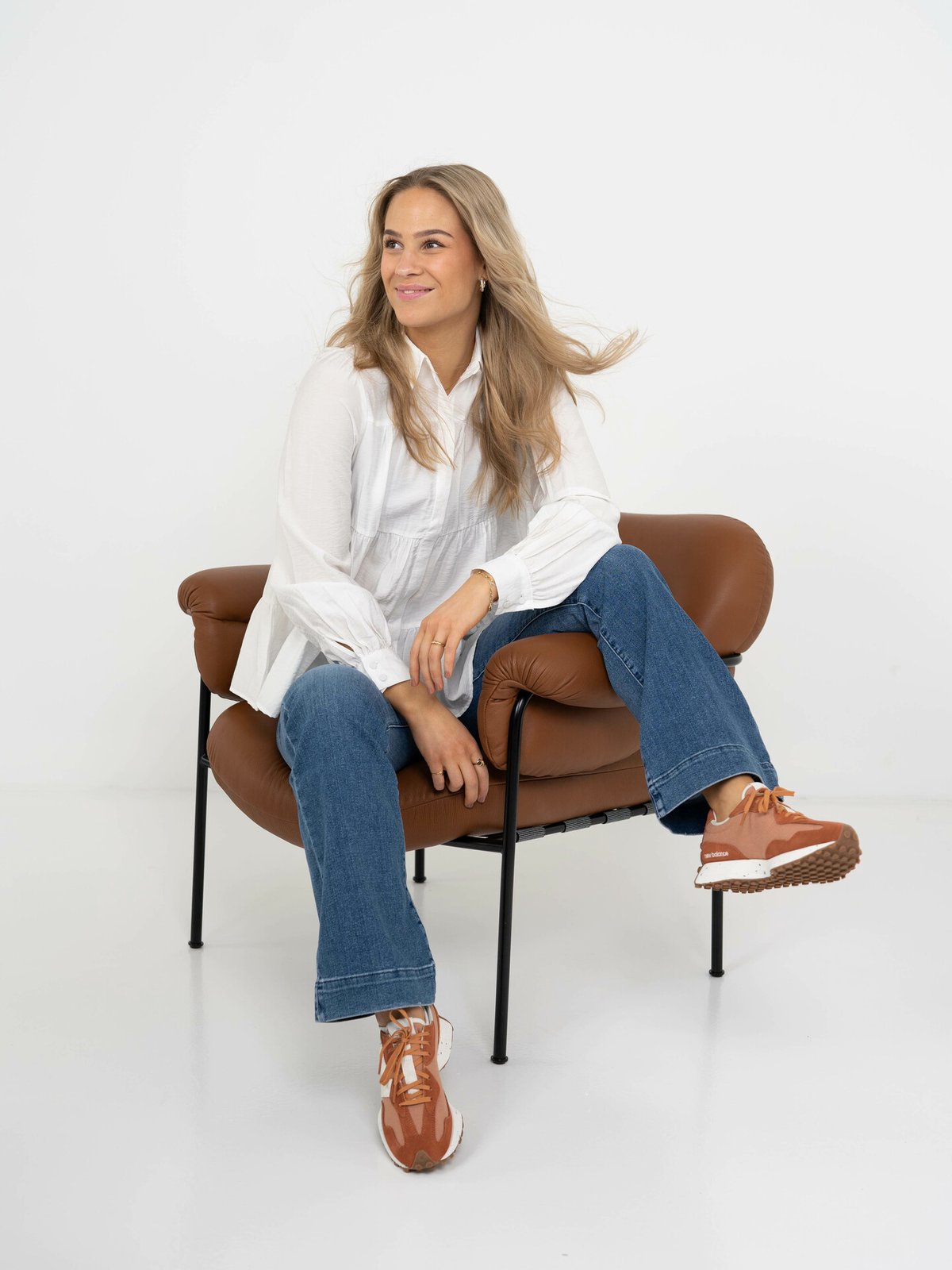 Y.A.S Pala Long Sleeve Shirt Star White