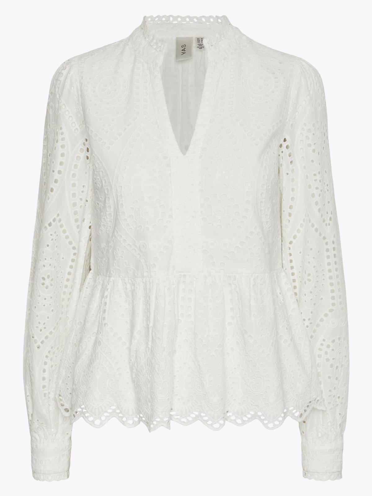 Y.A.S Holi Long Sleeve Top Star White