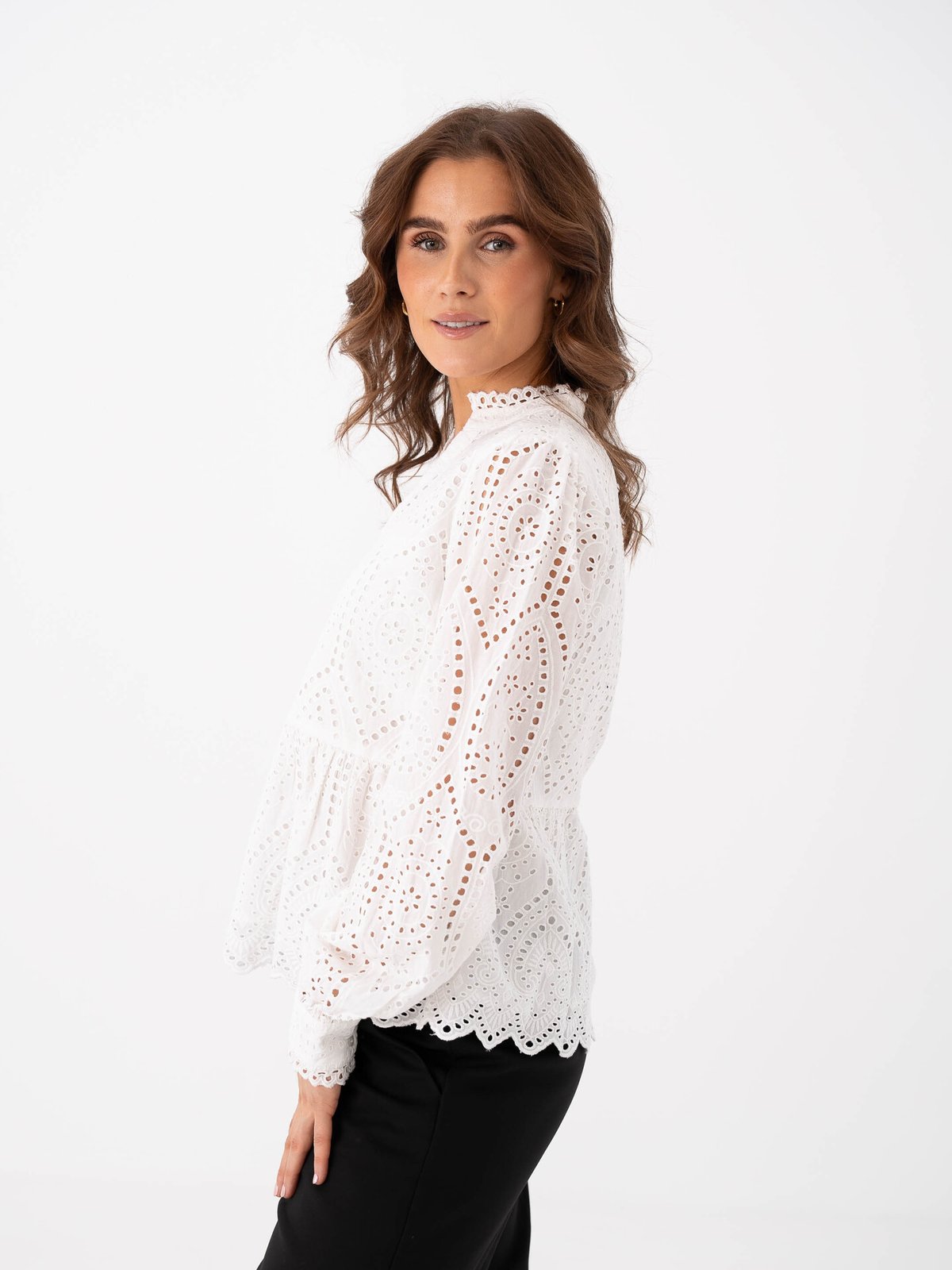 Y.A.S Holi Long Sleeve Top Star White