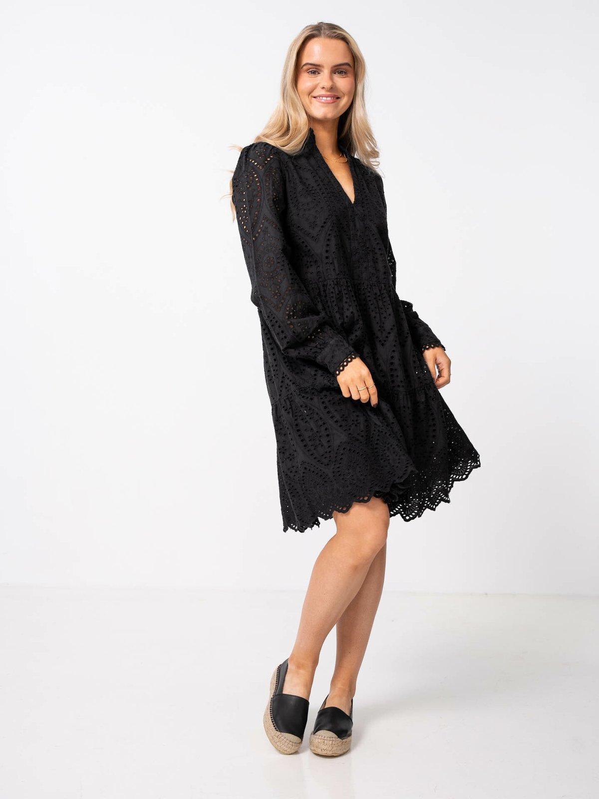 Y.A.S Holi Long Sleeve Dress Black