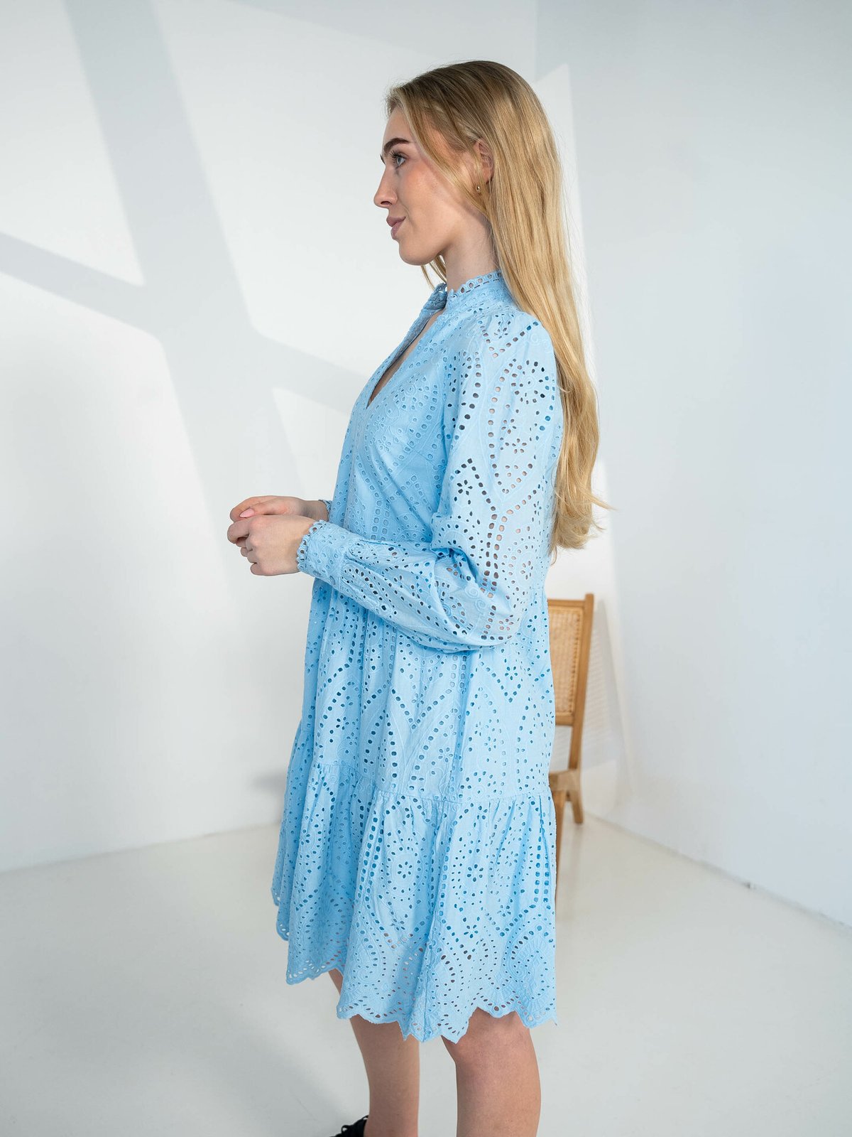Y.A.S Holi Long Sleeve Dress Clear Sky