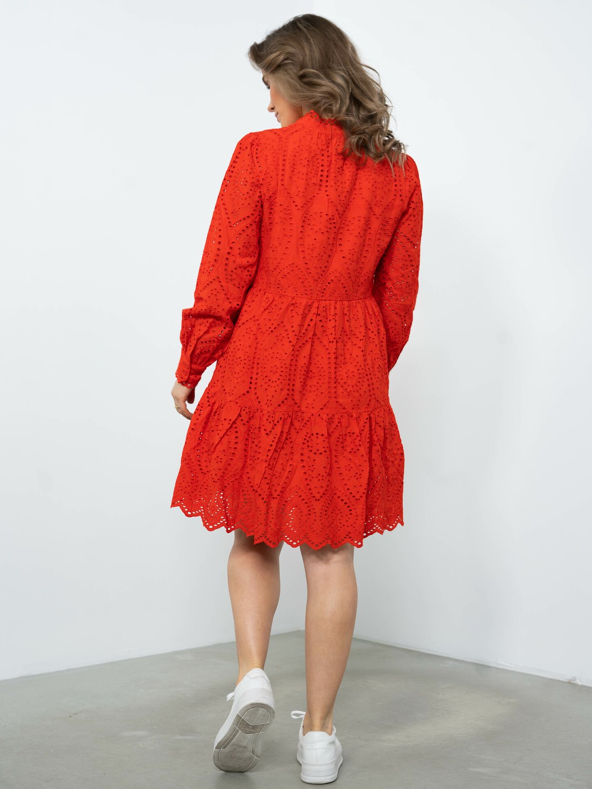 Y.A.S Holi Long Sleeve Dress Fiery Red