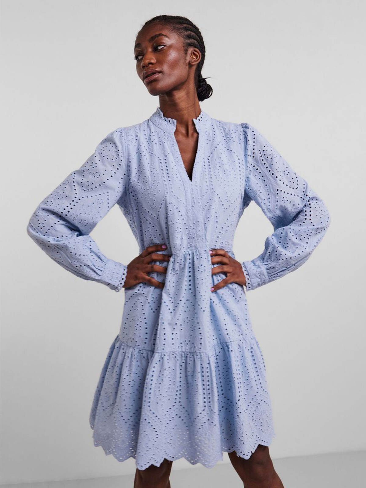 Y.A.S Holi Long Sleeve Dress Kentucky Blue