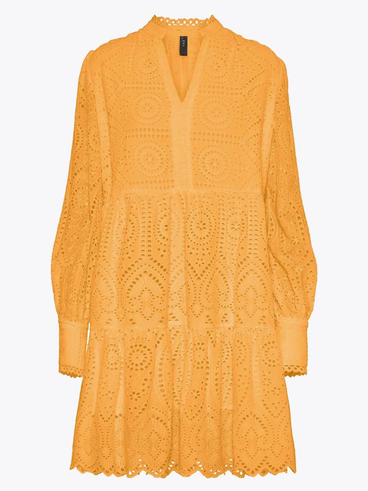 Y.A.S Holi Long Sleeve Dress Mock Orange