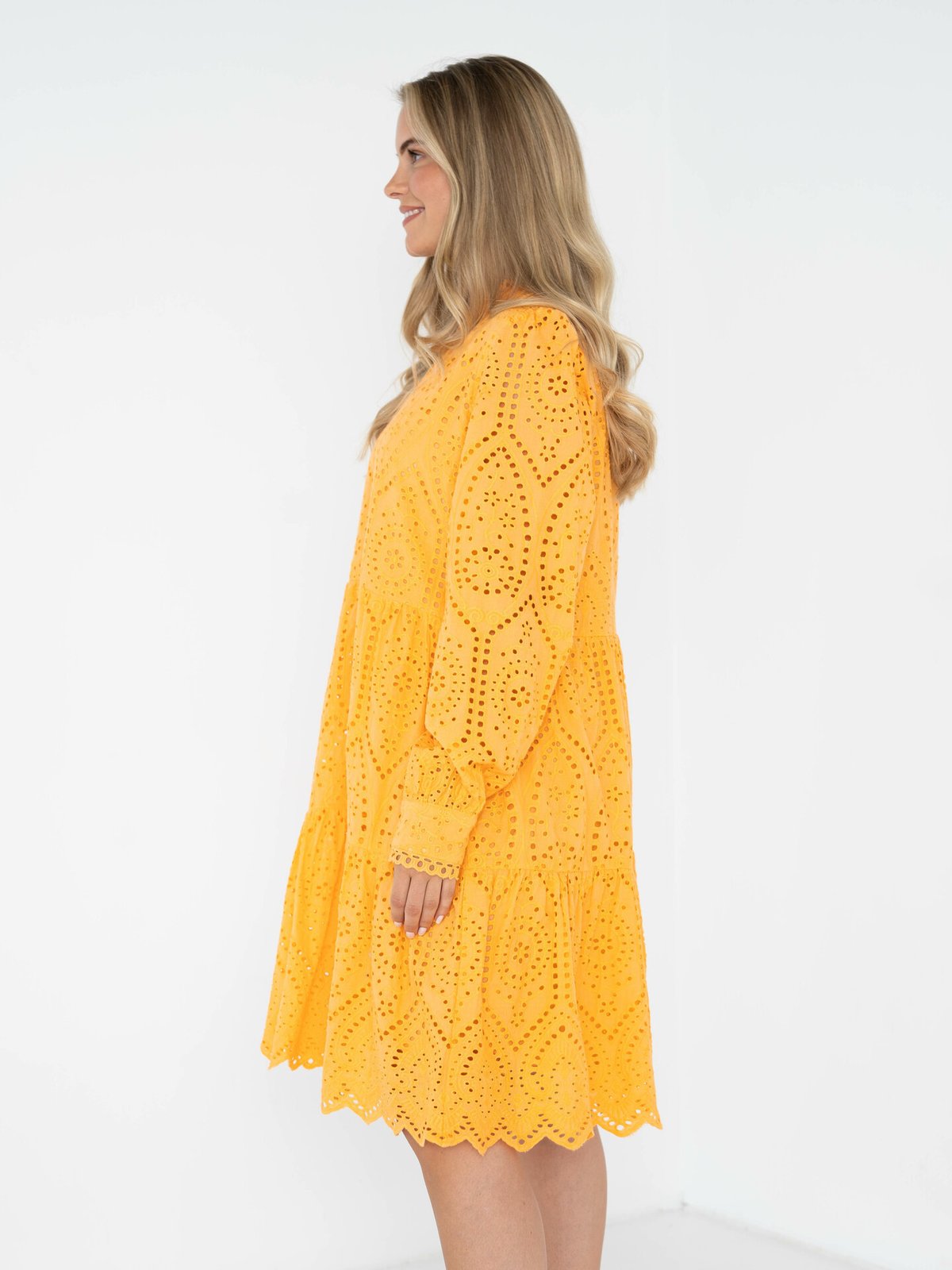Y.A.S Holi Long Sleeve Dress Mock Orange