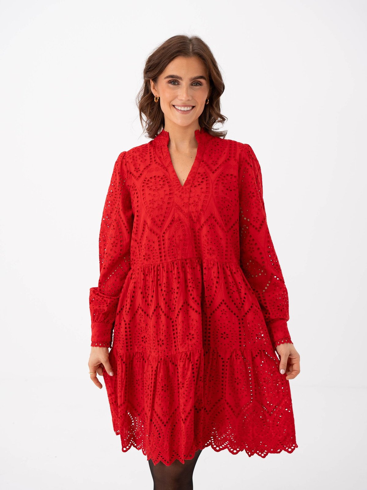 Y.A.S Holi Long Sleeve Dress Salsa