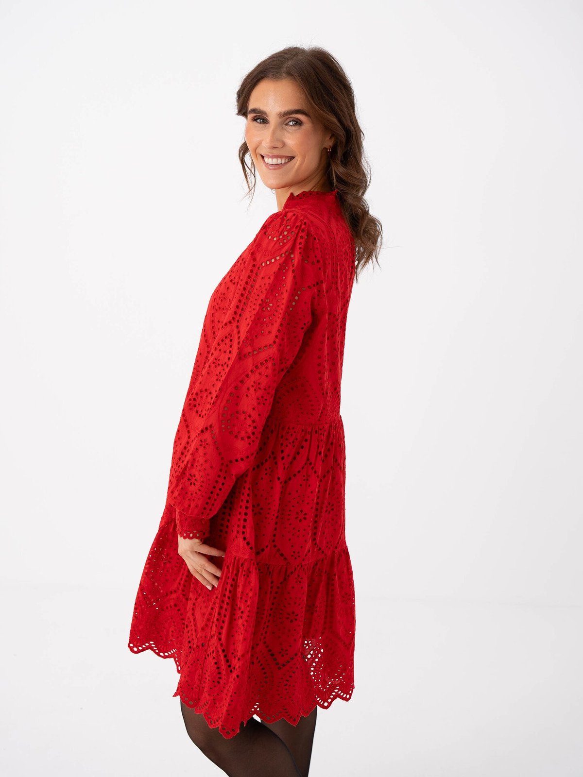 Y.A.S Holi Long Sleeve Dress Salsa