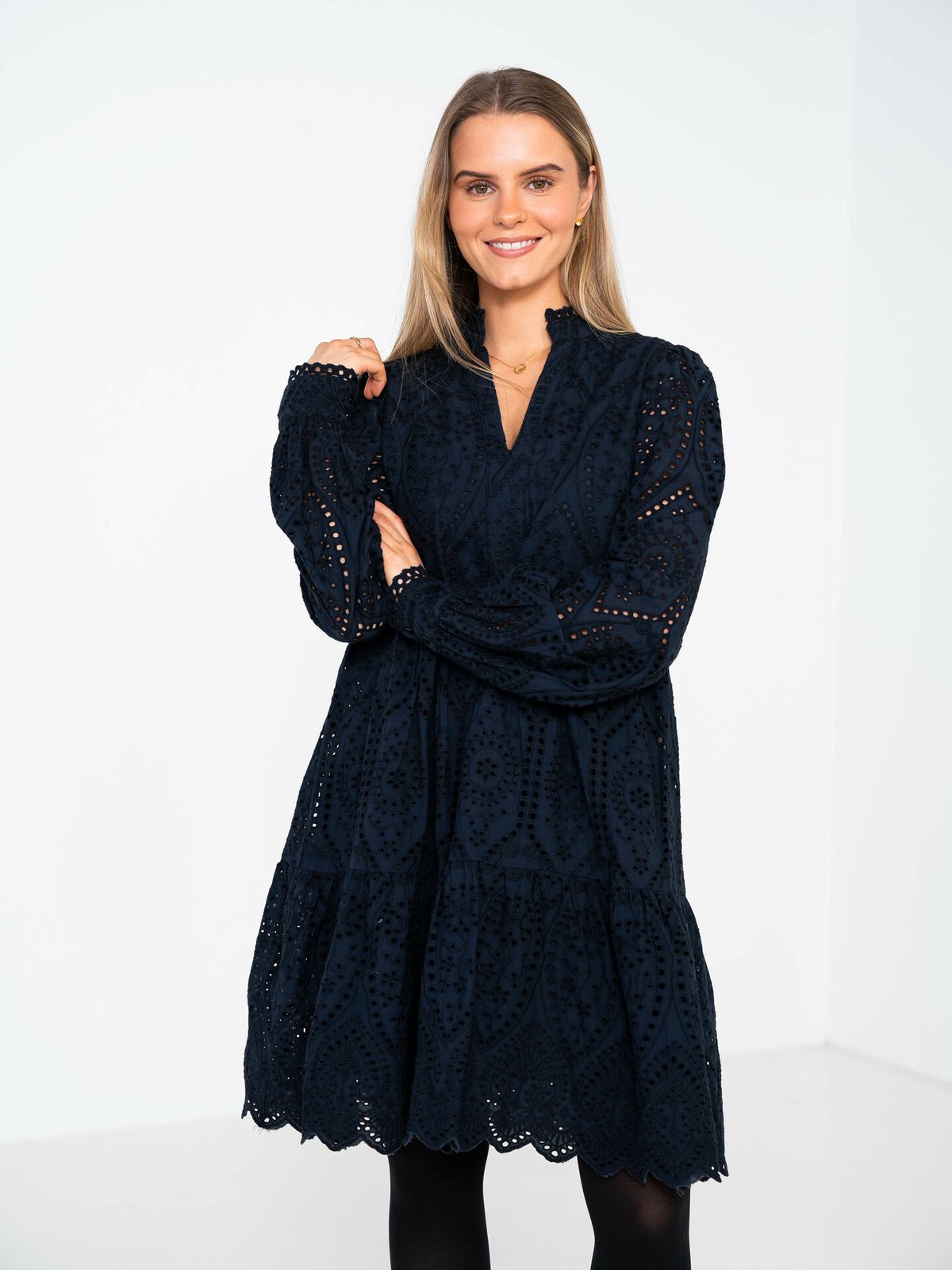 Y.A.S Holi Long Sleeve Dress Sky Captain