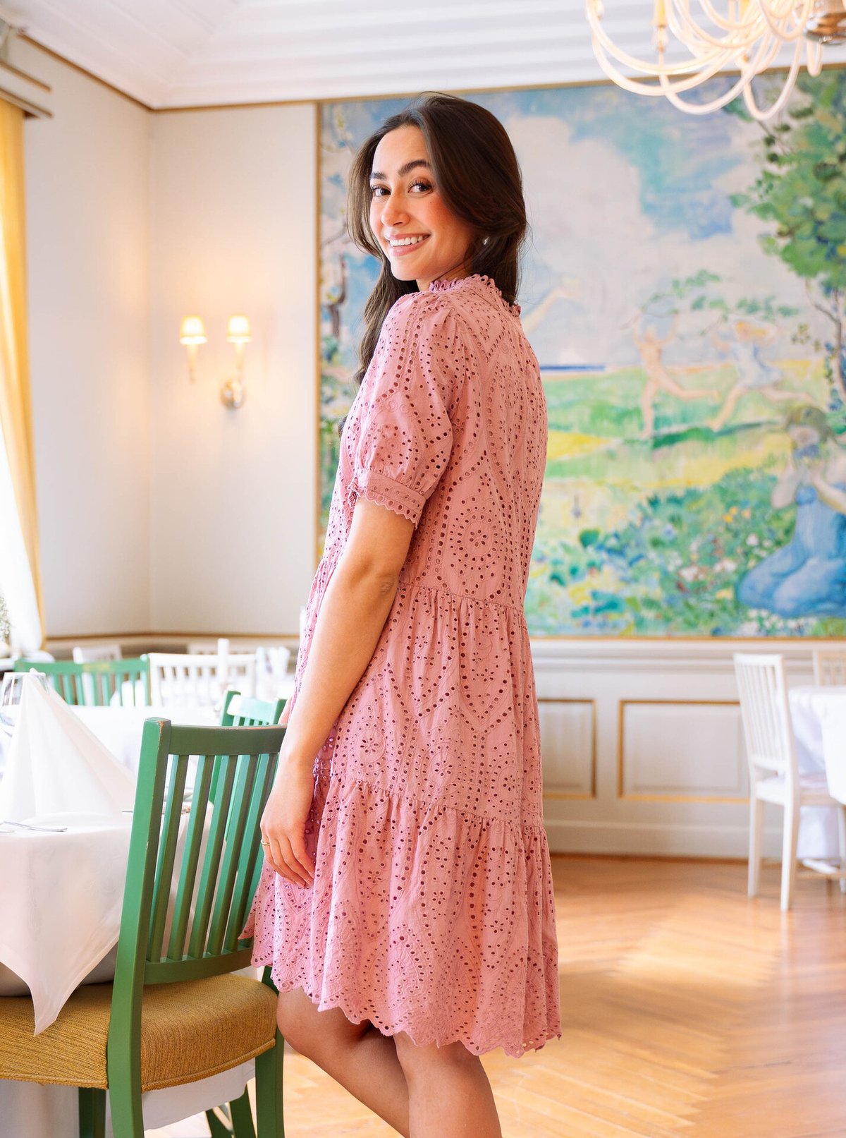 Y.A.S Holi Short Sleeve Dress Lilas