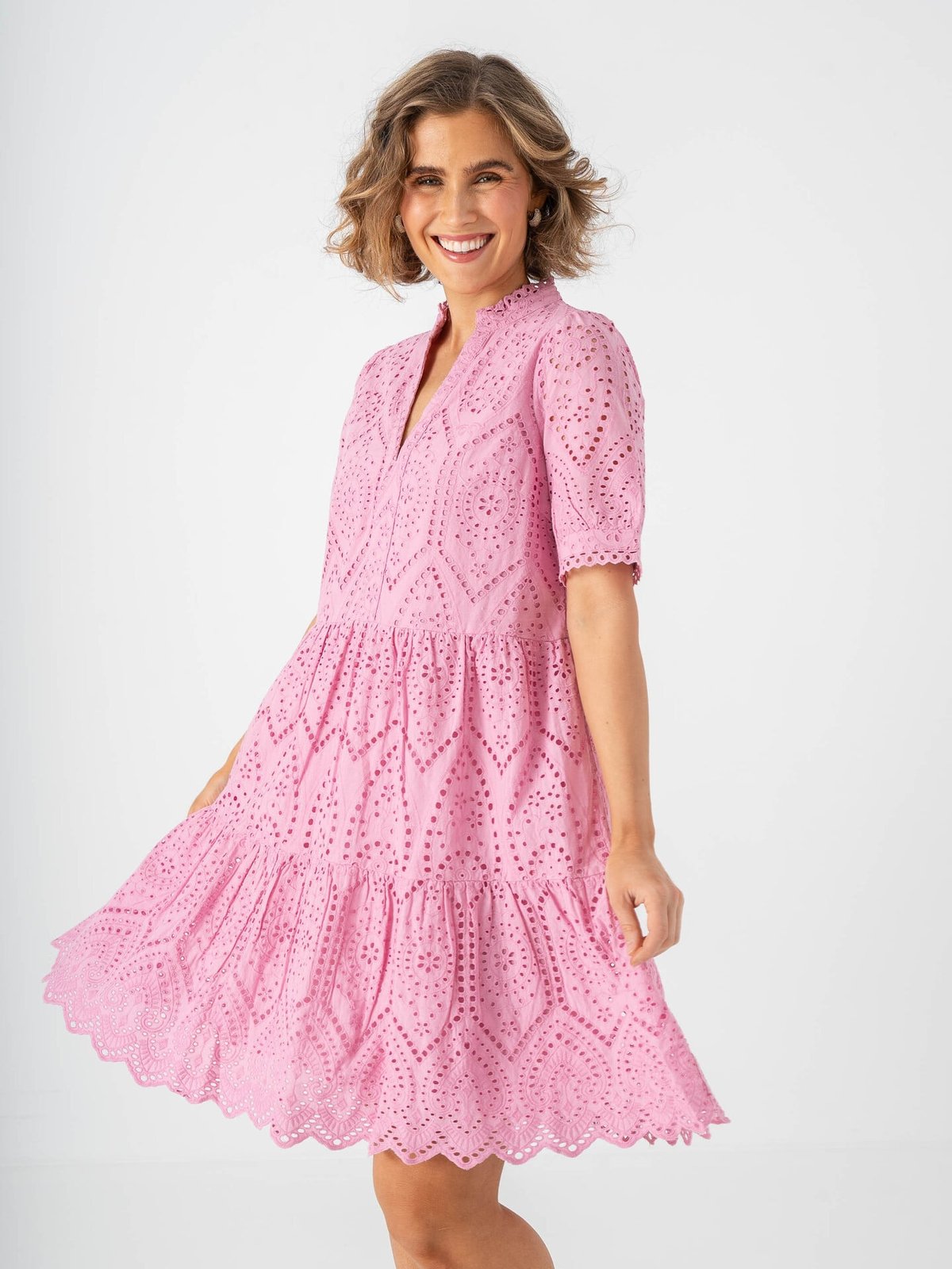 Y.A.S Holi Short Sleeve Dress Moonlite Mauve